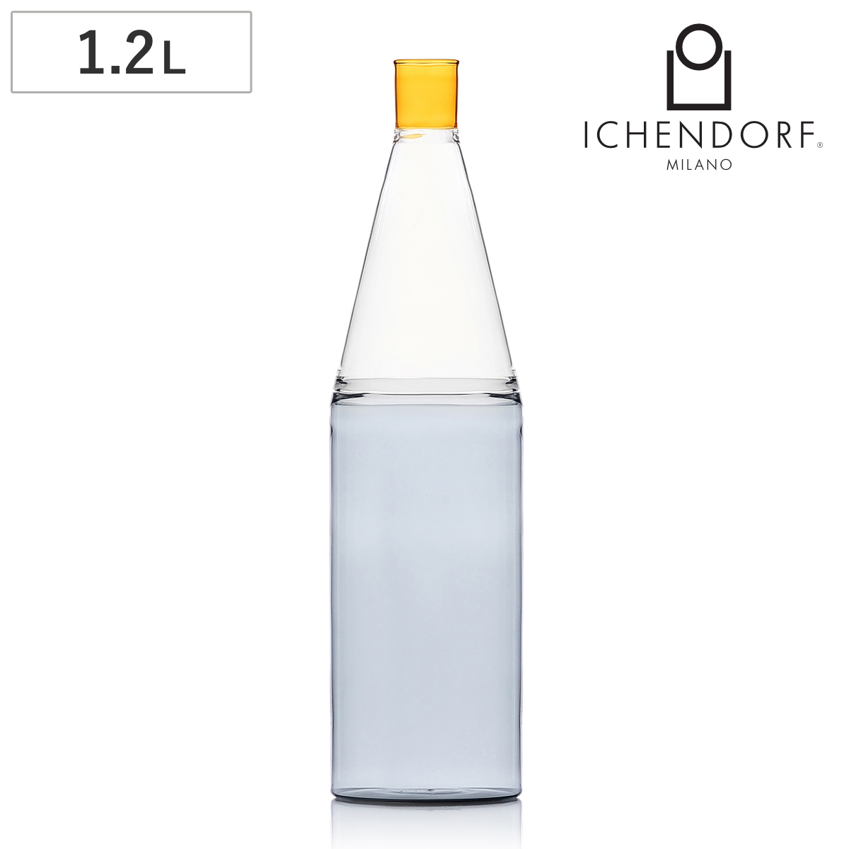 ピッチャー イッケンドルフミラノ テキーラサンライズボトル 1.2L （ 食洗機対応 ichendorf イタリア ミラノ ガラスボトル 冷水筒 ボトル スリム ハンドメイド おしゃれ プレゼント ギフト ）