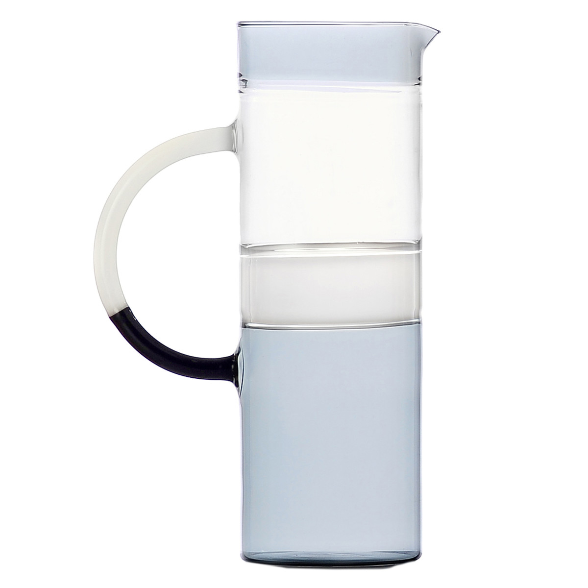 ピッチャー イッケンドルフミラノ テキーラサンライズジャグ 1.4L ( 食洗機対応 ichendorf イタリア ミラノ ガラスボトル 冷水筒 ボトル 取っ手付き ハンドメイド おしゃれ プレゼント ギフト ) 【グリーン×スモーク×クリア】 グリーン×スモーク×クリア