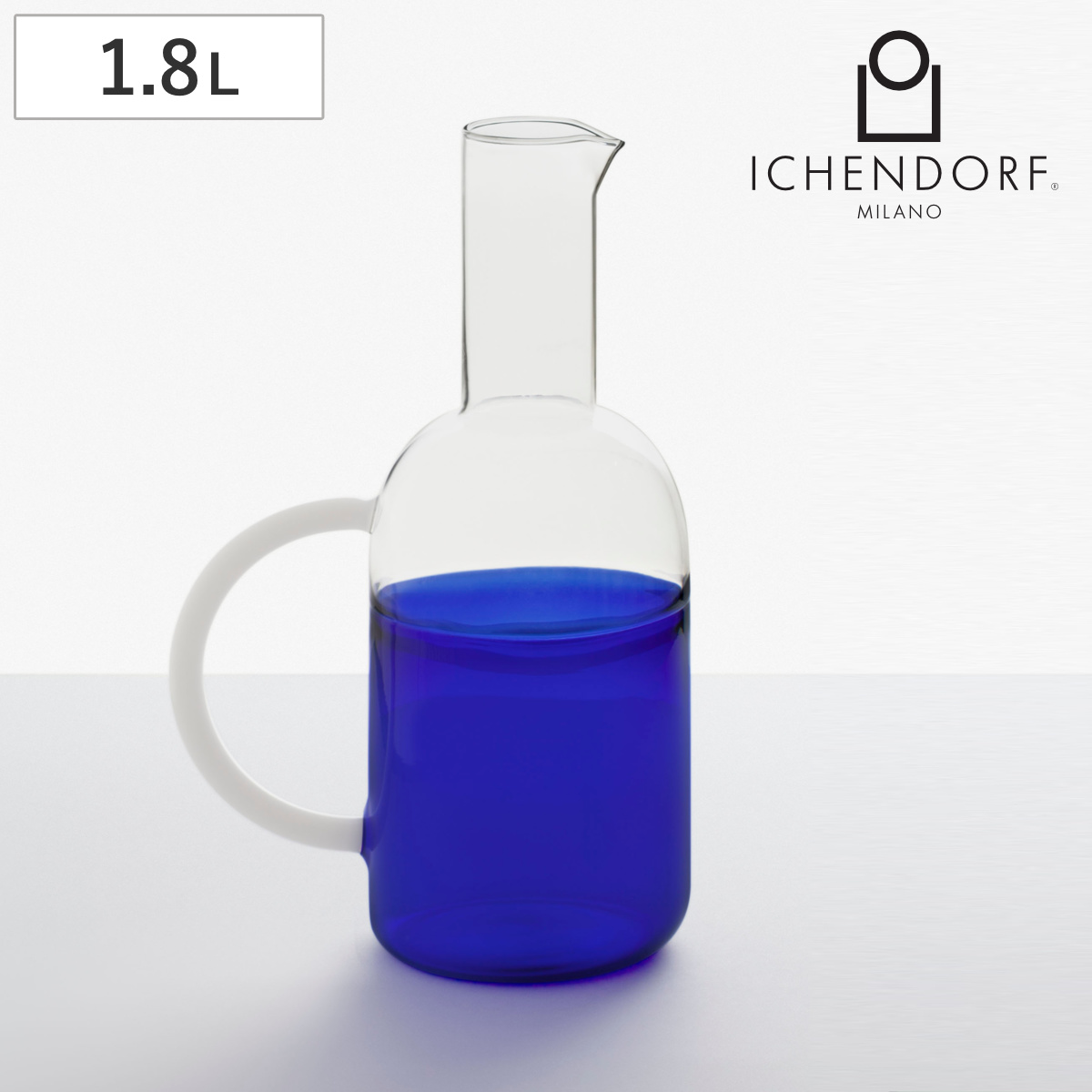 ピッチャー イッケンドルフミラノ テキーラサンライズジャグ 1.8L （ 食洗機対応 ichendorf イタリア ミラノ ガラスボトル 冷水筒 ボトル 取っ手付き ハンドメイド おしゃれ プレゼント ギフト ）