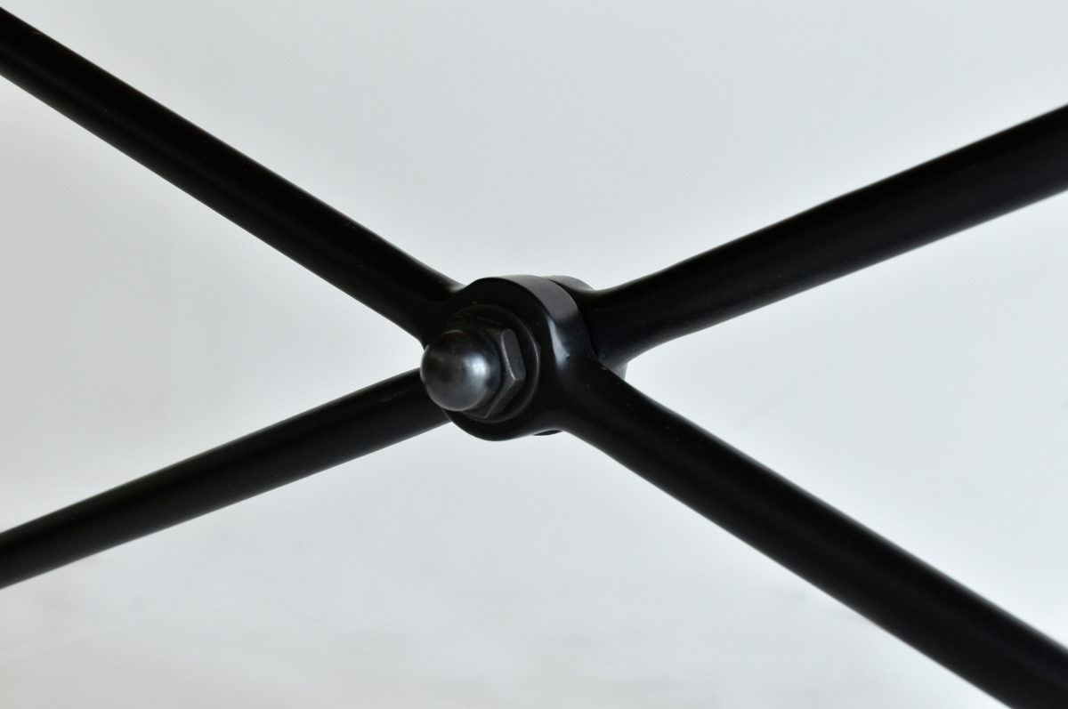 ダイニングテーブル アッシュ無垢天板 幅150cm ( 開梱設置 天然木 ダイニング テーブル 食卓 長方形 4人掛け スチール脚 異素材 木目 北欧 モダン ナチュラル )