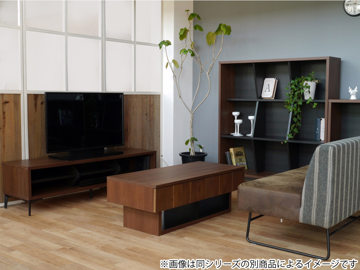 シェルフ 幅120.2cm 2段 日本製 脚付き 木目調 スチール 本棚 ( 開梱設置 オープンラック ラック 棚 飾り棚 奥行スリム ディスプレイラック リビング収納 ツートーン シンプル 二段 )