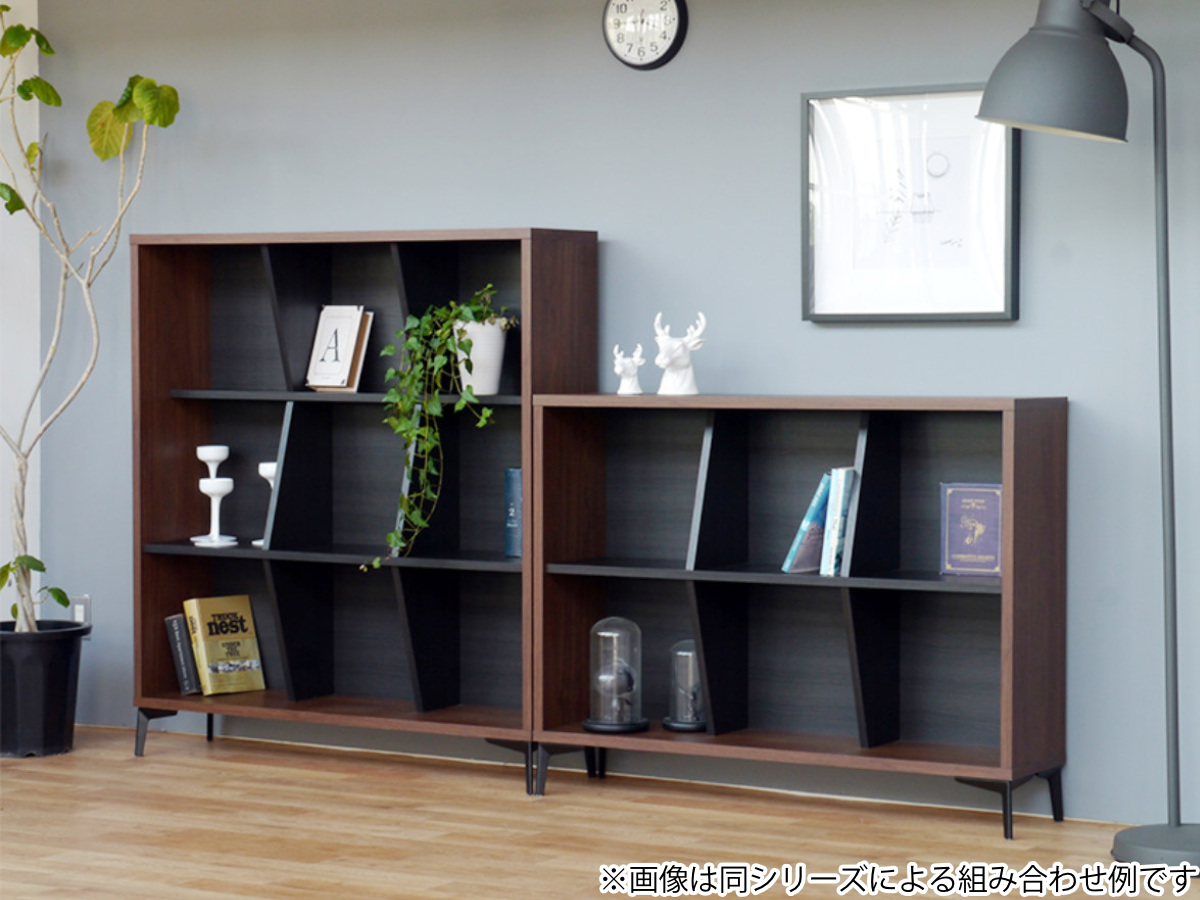 シェルフ 幅120.2cm 3段 日本製 脚付き 木目調 スチール 本棚 ( 開梱設置 オープンラック ラック 棚 飾り棚 奥行スリム ディスプレイラック リビング収納 ツートーン シンプル 三段 )