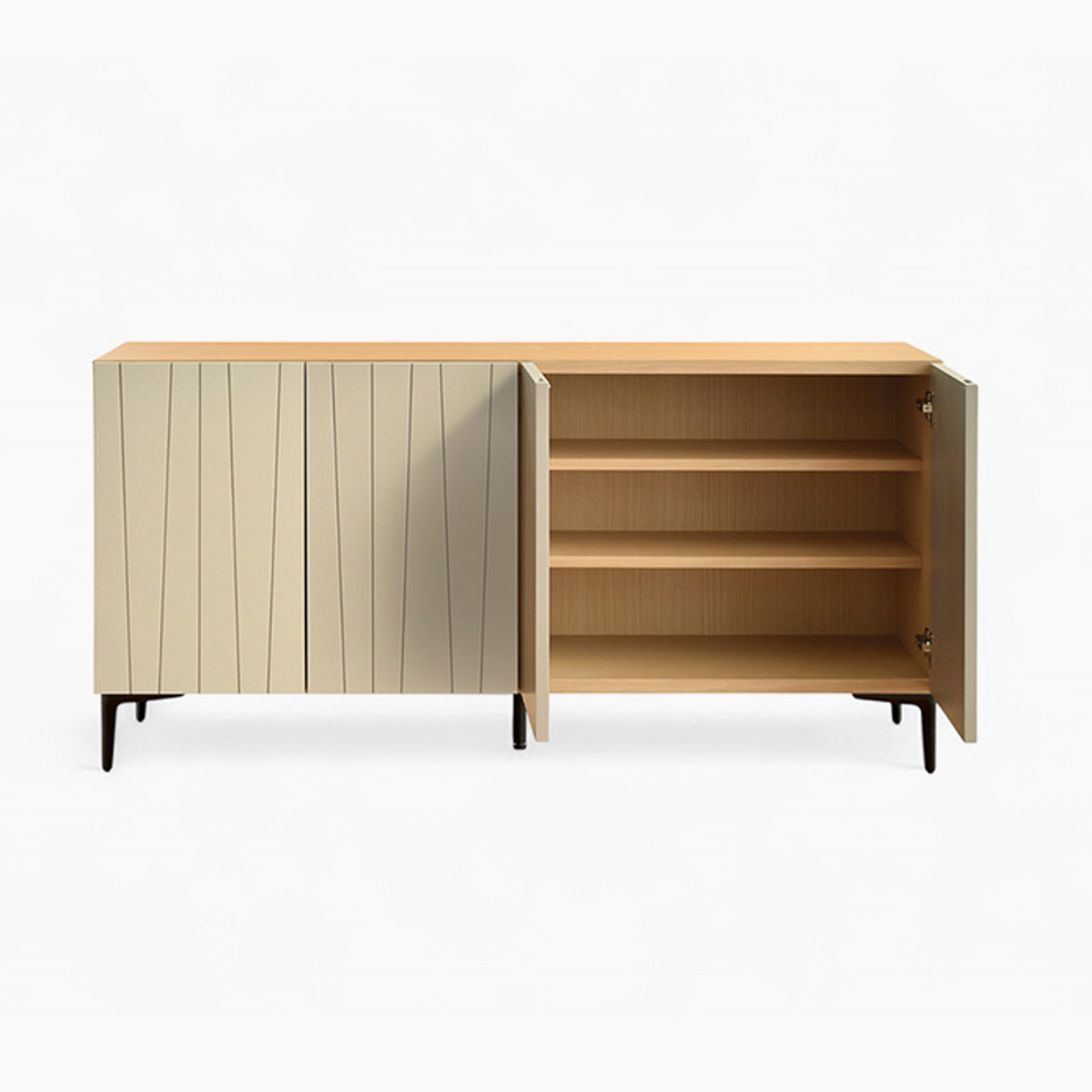 サイドボード 幅150cm 日本製 脚付き 可動棚 木目調 おしゃれ リビングボード ( 開梱設置 ラック 棚 お掃除ロボット対応 収納 リビング バイカラー ディスプレイ 玄関 家具 )