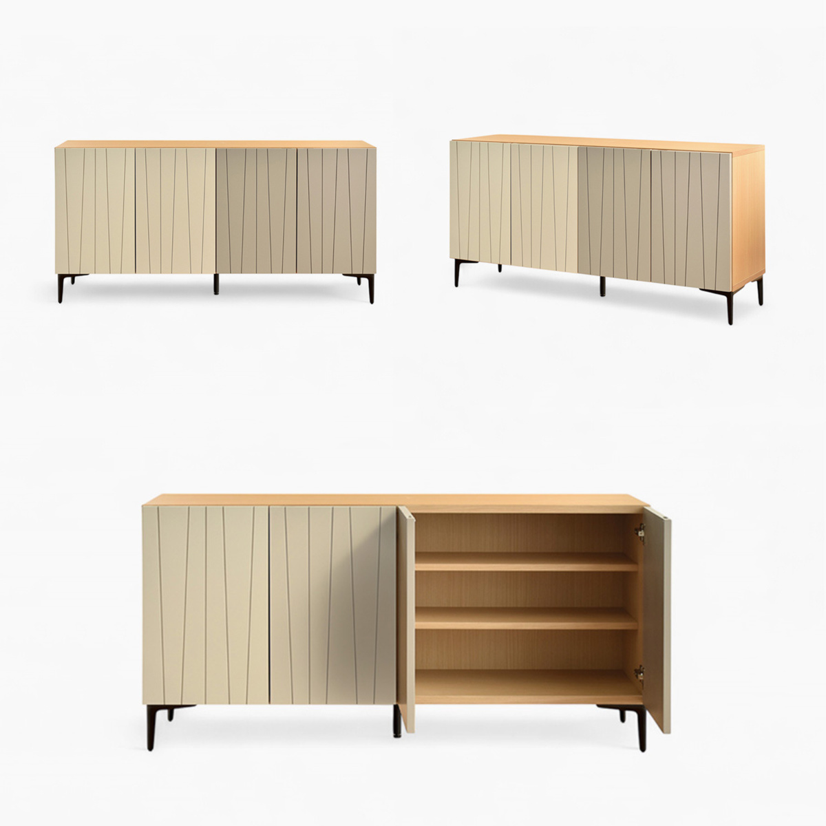 サイドボード 幅150cm 日本製 脚付き 可動棚 木目調 おしゃれ リビングボード ( 開梱設置 ラック 棚 お掃除ロボット対応 収納 リビング バイカラー ディスプレイ 玄関 家具 )