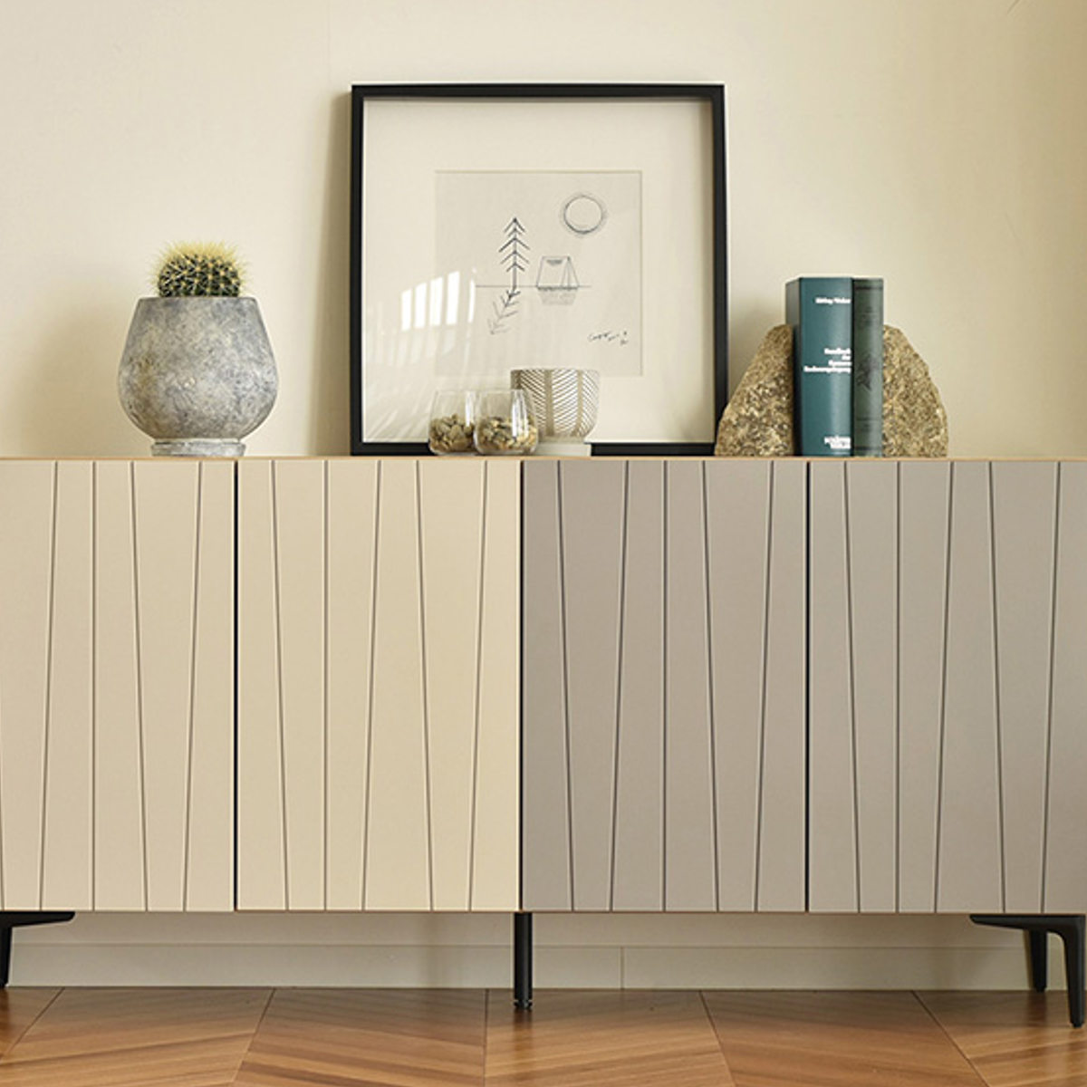 サイドボード 幅150cm 日本製 脚付き 可動棚 木目調 おしゃれ リビングボード ( 開梱設置 ラック 棚 お掃除ロボット対応 収納 リビング バイカラー ディスプレイ 玄関 家具 )