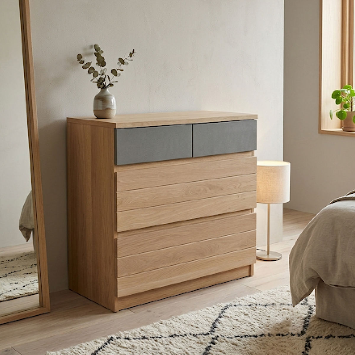 チェスト 幅80cm 日本製 無垢材 木目 引き出し 3段 おしゃれ 完成品 ( 棚 ラック 家具 収納 衣類 4杯 整理 衣類収納 三段 組み合わせ 天然木 ツートーン フルスライドレール )