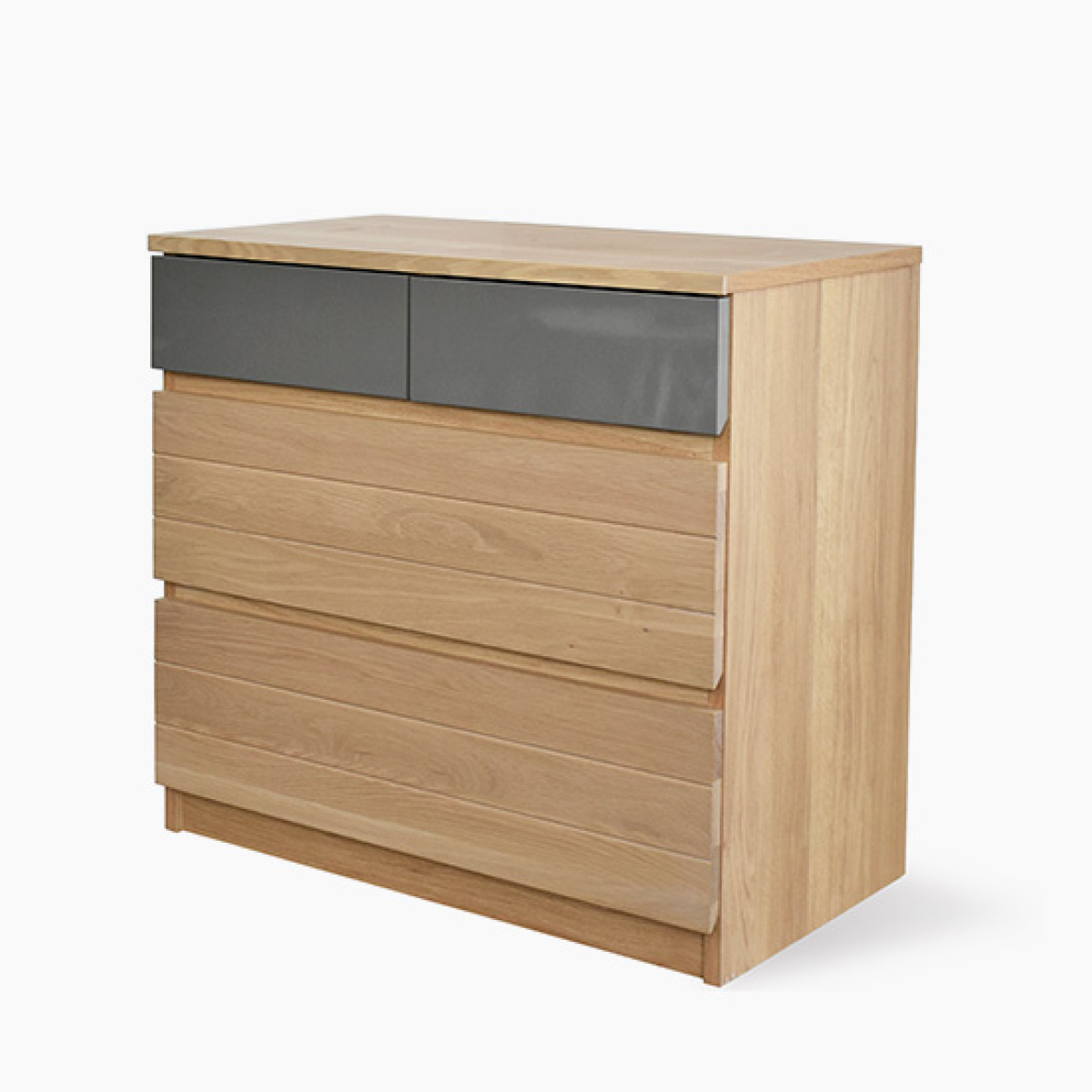 チェスト 幅80cm 日本製 無垢材 木目 引き出し 3段 おしゃれ 完成品 ( 棚 ラック 家具 収納 衣類 4杯 整理 衣類収納 三段 組み合わせ 天然木 ツートーン フルスライドレール )