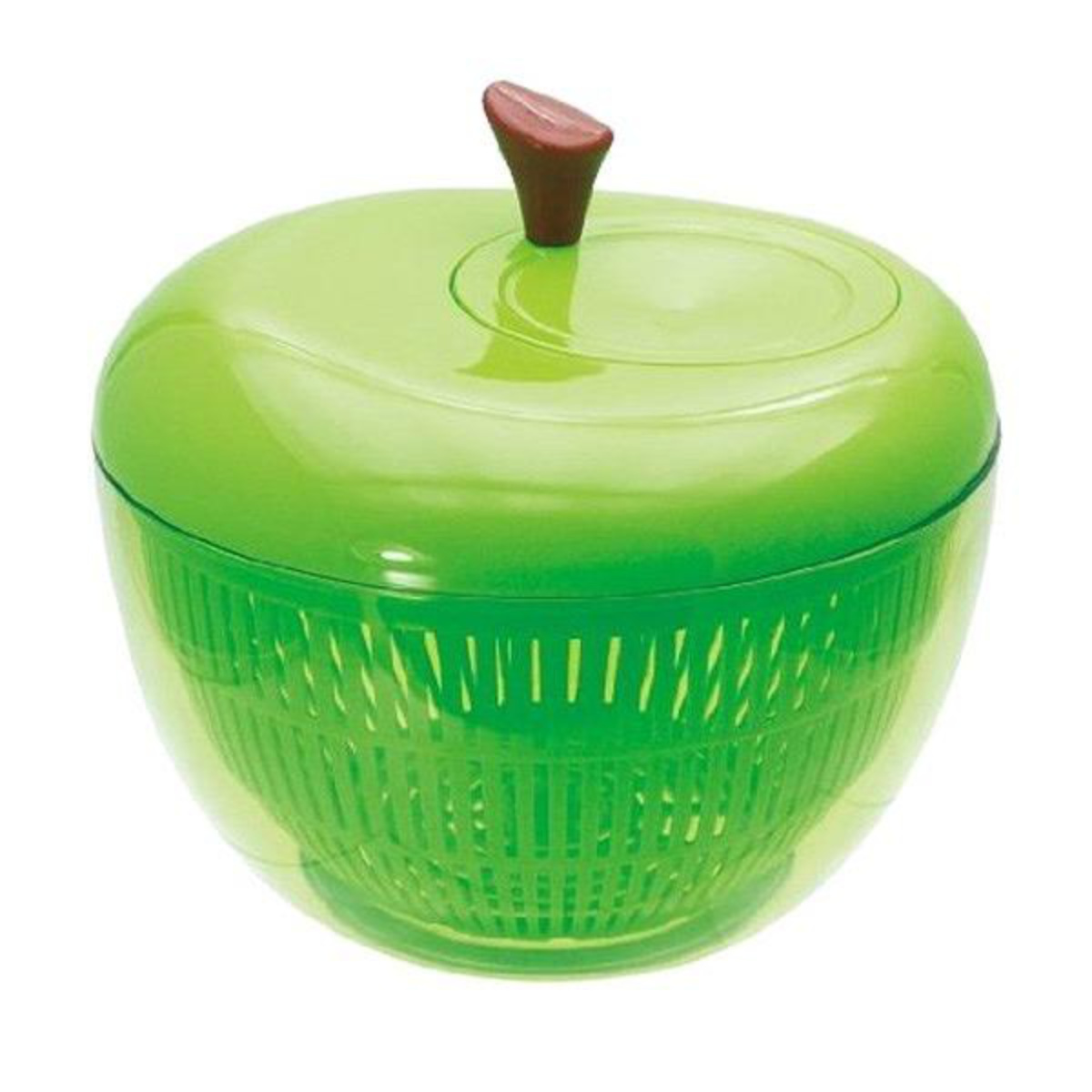 アップルサラダスピナー 野菜水切り器 りんご型 グリーン ( キッチン雑貨 キッチンツール キッチン用品 台所用品 調理用品 調理雑貨 リンゴ コランダー 手動 サラダ ) 【レッド】 レッド