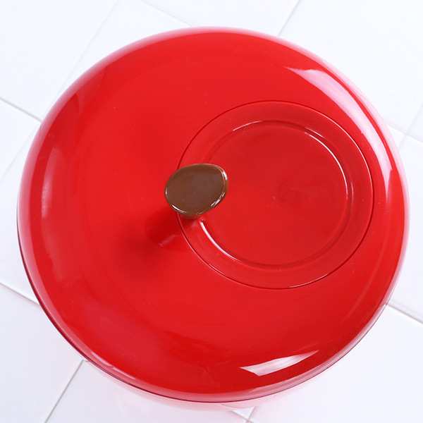 アップルサラダスピナー 野菜水切り器 りんご型 グリーン ( キッチン雑貨 キッチンツール キッチン用品 台所用品 調理用品 調理雑貨 リンゴ コランダー 手動 サラダ ) 【レッド】 レッド