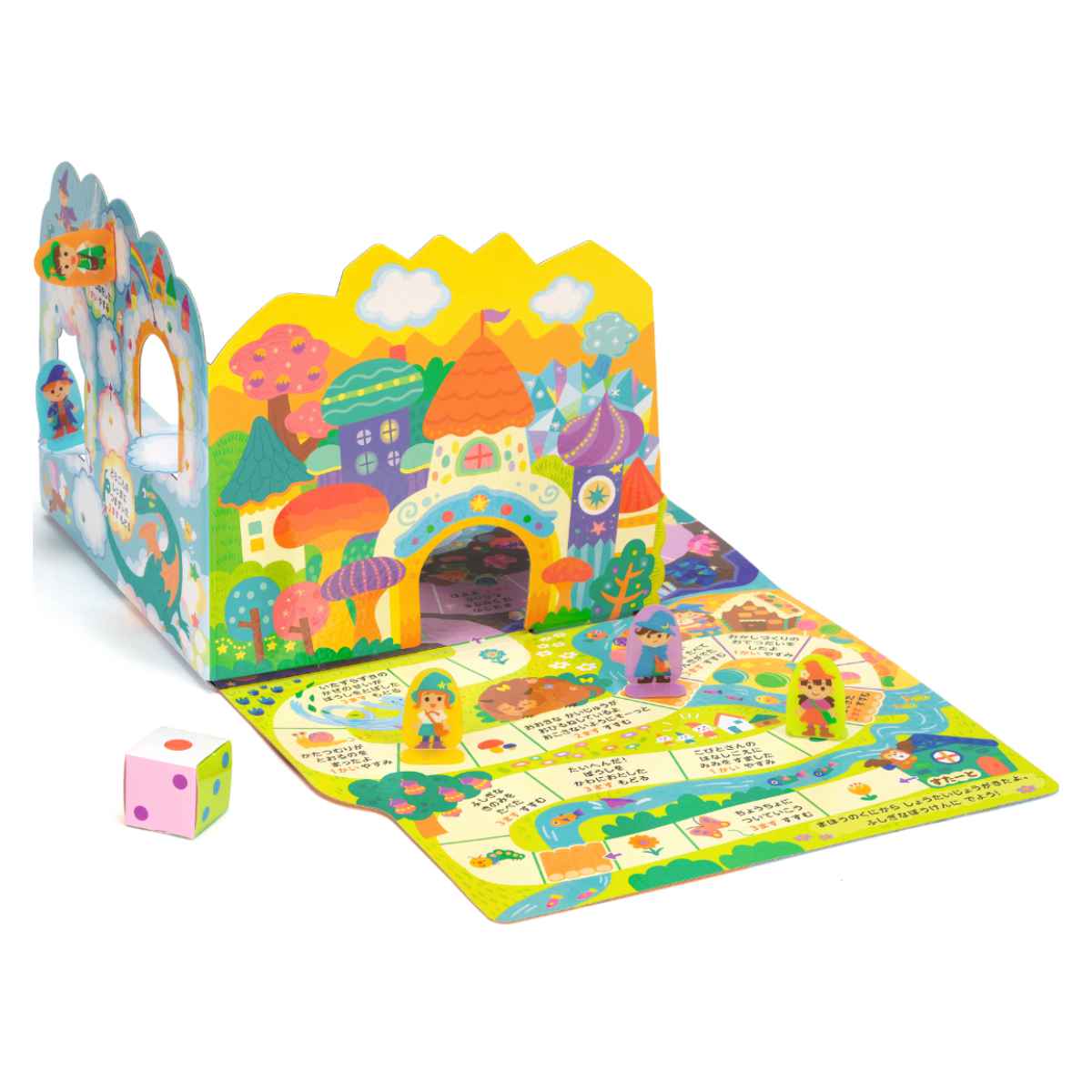 おもちゃ りったいすごろく 非認知能力 子ども ぽこぽっけ サイコロ ( ゲーム すごろく 立体 遊び テーブルゲーム ファミリーゲーム 子供 キッズ かわいい 小学生 幼児 男の子 女の子 パーティー 室内遊び おうち時間 3歳以上 ) 【魔法の国】 魔法の国