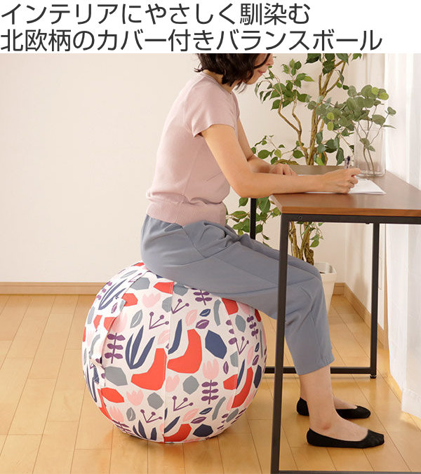 イス バランスボール 55cm カバー付 moiku （ 椅子 いす シーティング