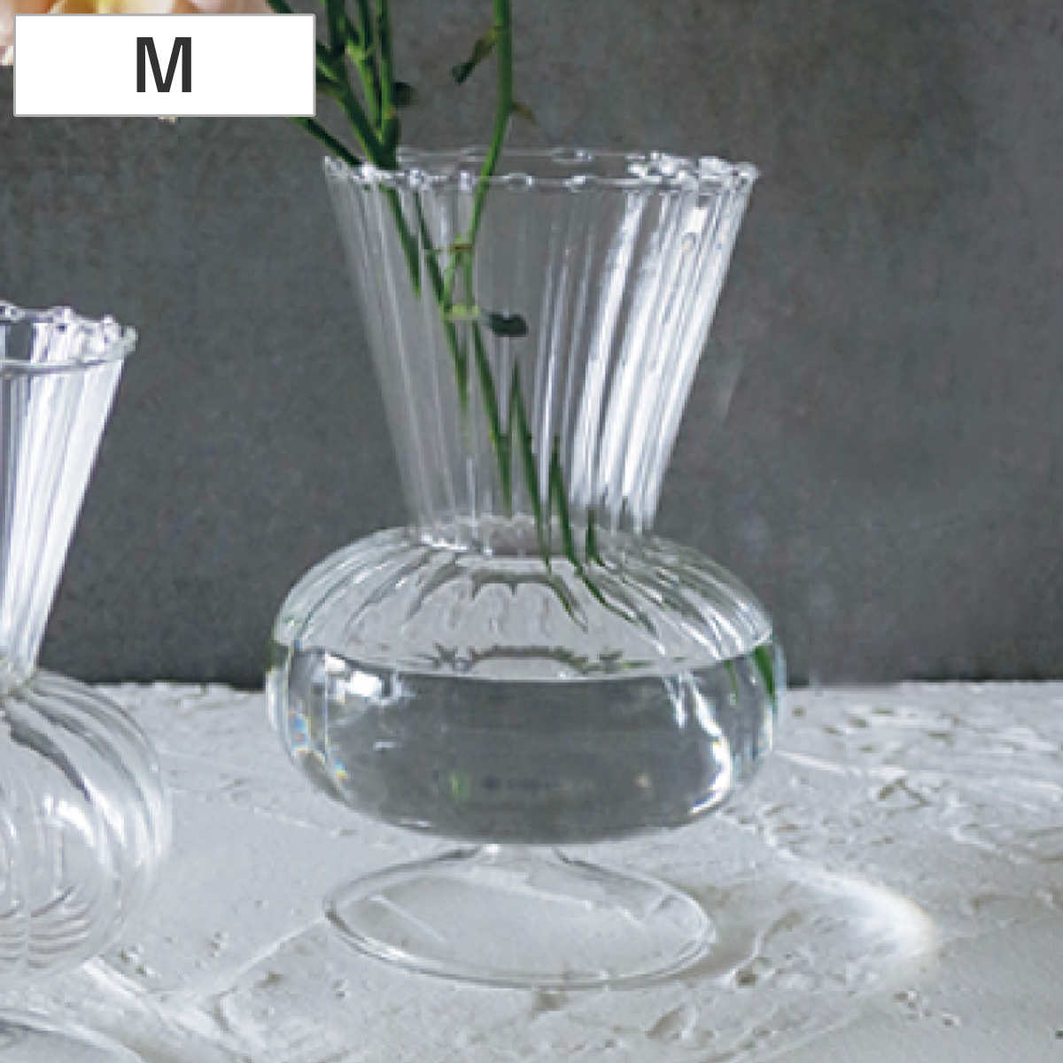 花瓶 welms. リンベース M ( 花ビン 花びん 花器 ベース ガラスベース フラワーベース フラワー 花 飾る 花入れ ガラス ガラス製 クリア 透明 おしゃれ 一輪挿し )