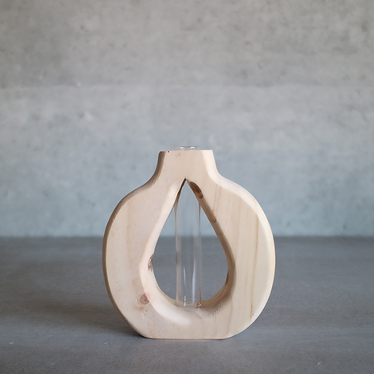 花瓶 welms ウッドベース B 一輪挿し ( 花ビン 花びん 花器 ベース フラワーベース フラワー 花 飾る 花入れ 木製 モミの木 ガラス ガラス製 おしゃれ )