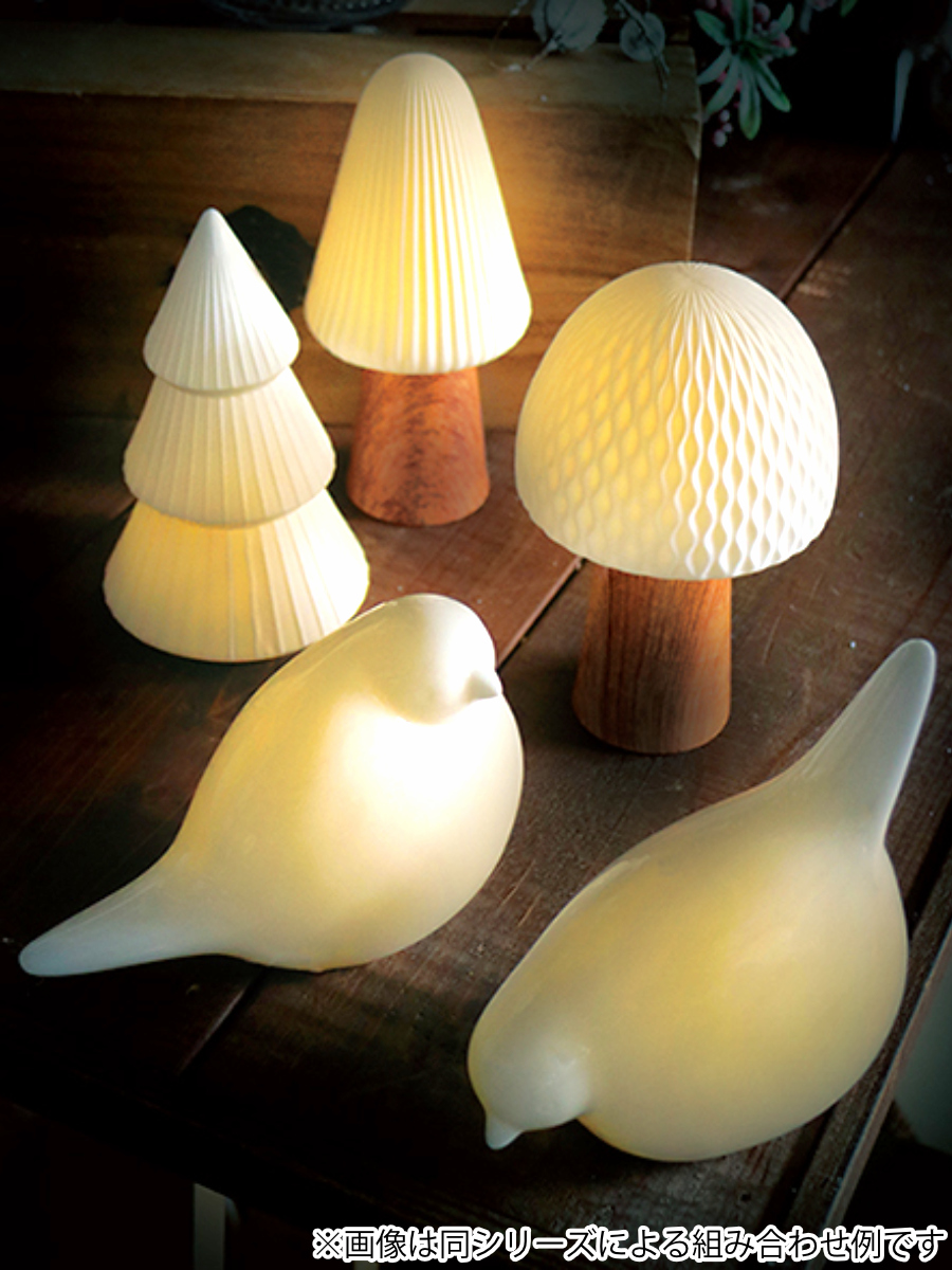 テーブルライト Lumo LED付き セラミック マッシュルーム ( タイマー機能付き インテリア ライト 照明 卓上 LED コードレス 電池式 置き型 光る きのこ コンパクト 可愛い かわいい おしゃれ 北欧 ) 【スリム】 スリム