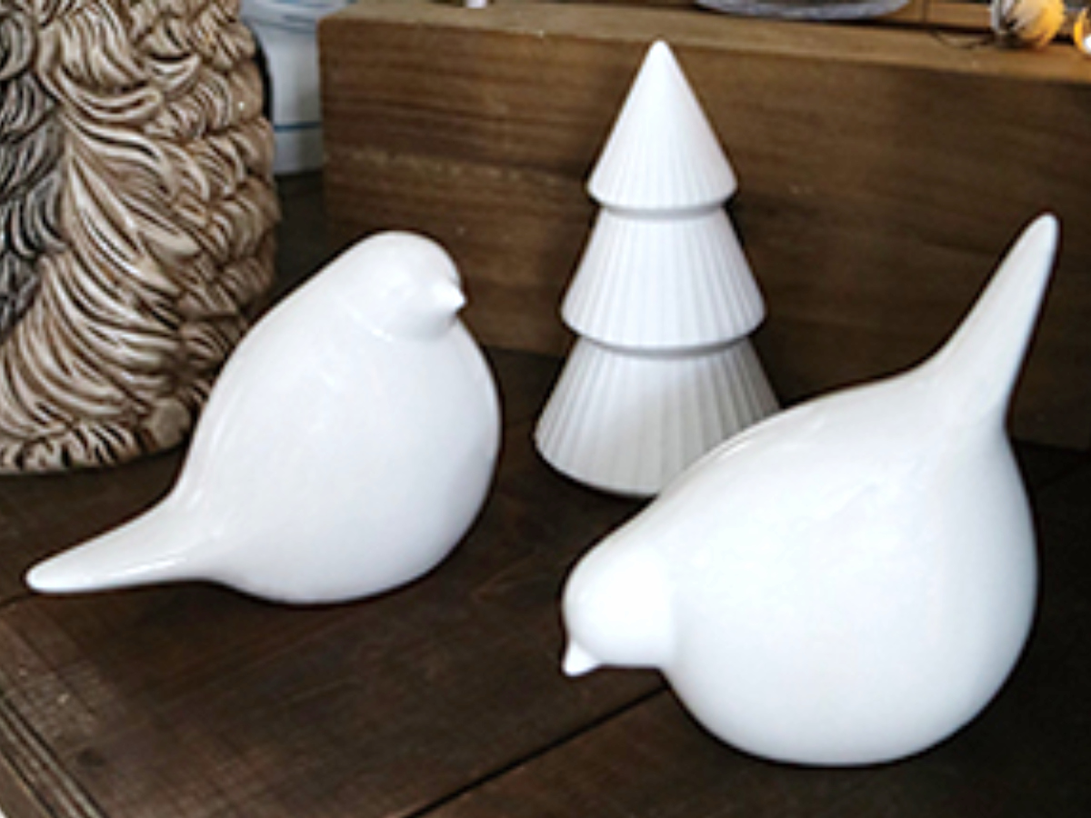 テーブルライト Lumo LED付き セラミック ツリー バード ( タイマー機能付き インテリア ライト 照明 卓上 LED コードレス 電池式 置き型 光る 鳥 コンパクト 可愛い かわいい おしゃれ 北欧 ) 【バードA】 バードA