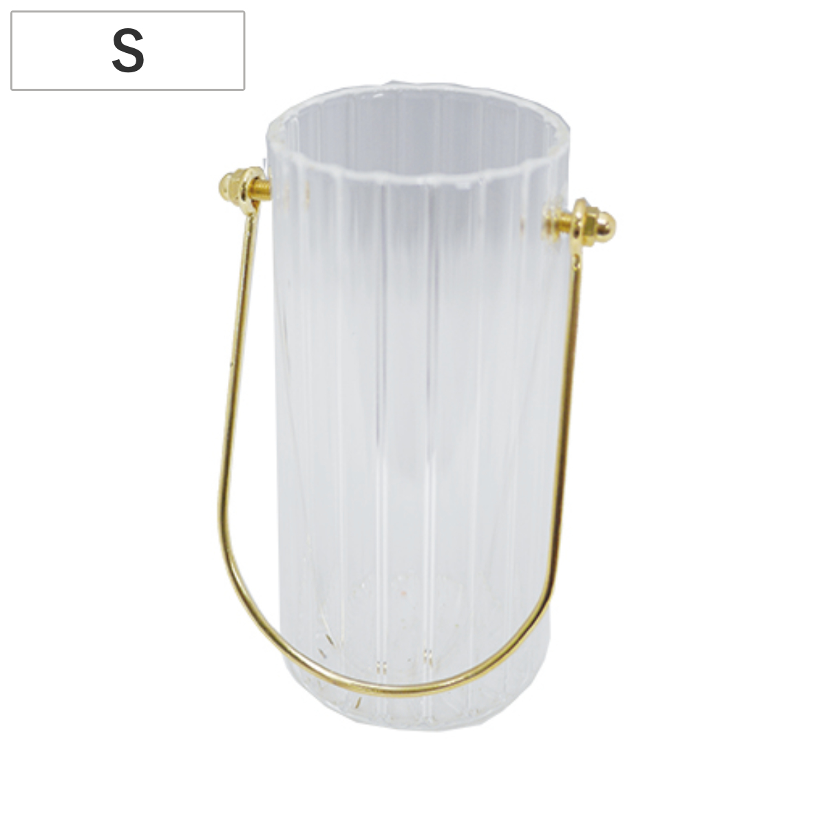 花瓶 welms. カームベース Calm Vase S ( 花ビン 花びん 花器 ベース フラワーベース フラワー 花 飾る 花入れ ガラス ガラス製 クリア 透明 ゴールド 持ち手付き おしゃれ 一輪挿し )