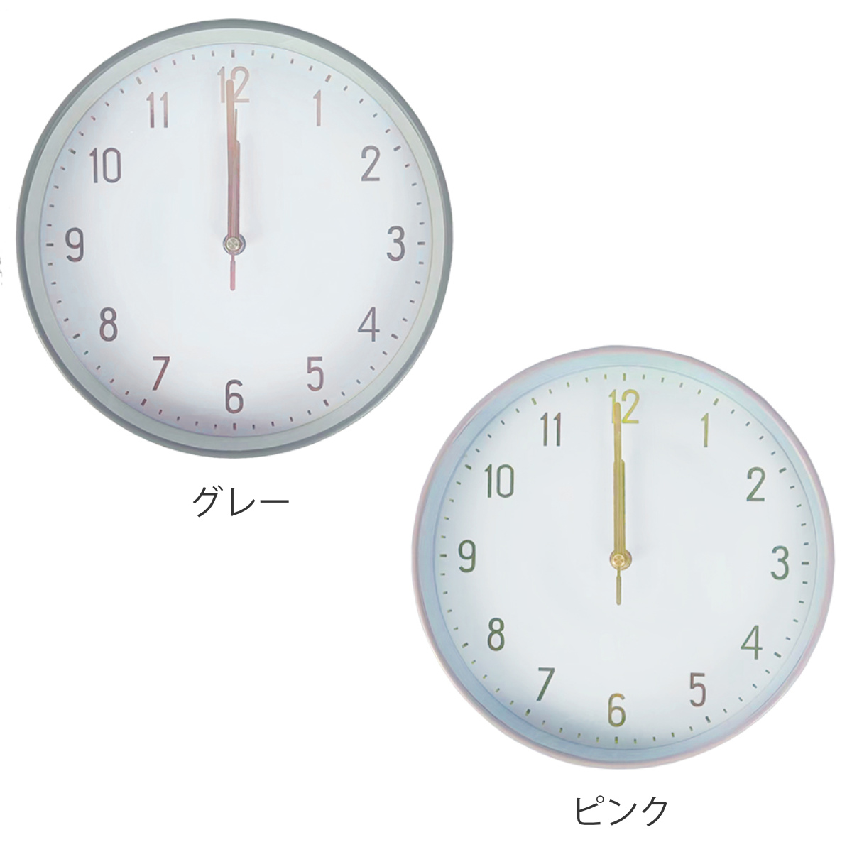 掛け時計 Marmo 電波時計 連続秒針 Wall Clock Plain ( 静音 スイープムーブメント ウォールクロック 壁掛け時計 時計 アナログ くすみカラー シンプル ナチュラル モダン 北欧 韓国風 おしゃれ グレー ピンク ) 【ピンク】 ピンク
