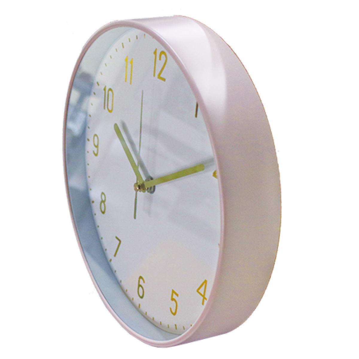掛け時計 Marmo 電波時計 連続秒針 Wall Clock Plain ( 静音 スイープムーブメント ウォールクロック 壁掛け時計 時計 アナログ くすみカラー シンプル ナチュラル モダン 北欧 韓国風 おしゃれ グレー ピンク ) 【ピンク】 ピンク