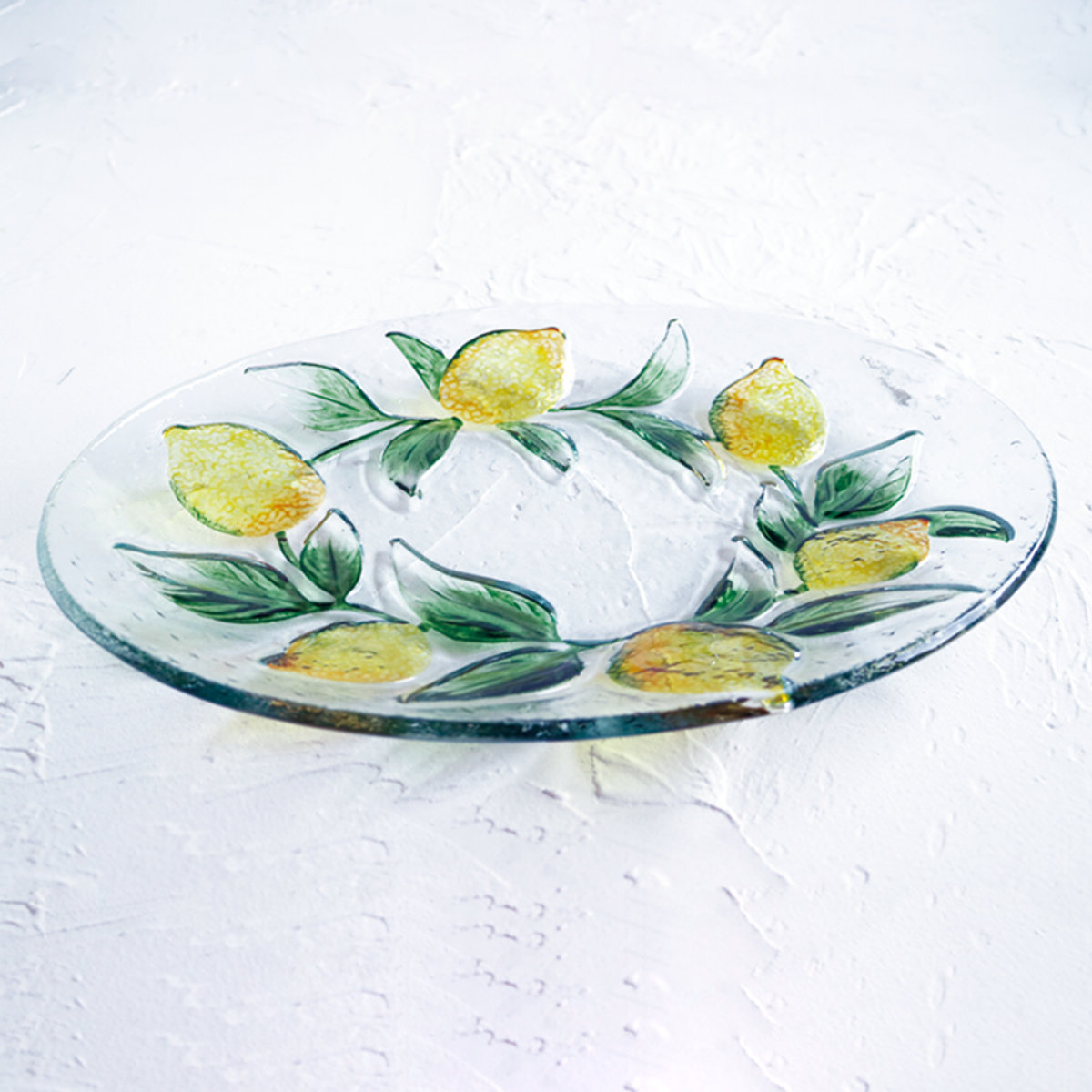プレート glaffe L-W Plate OV-L ( 30.5cm レモンリース フルーツプレート グラッフェ オーバルプレート ガラス 皿 お皿 食器 おしゃれ かわいい カフェ風 映え )