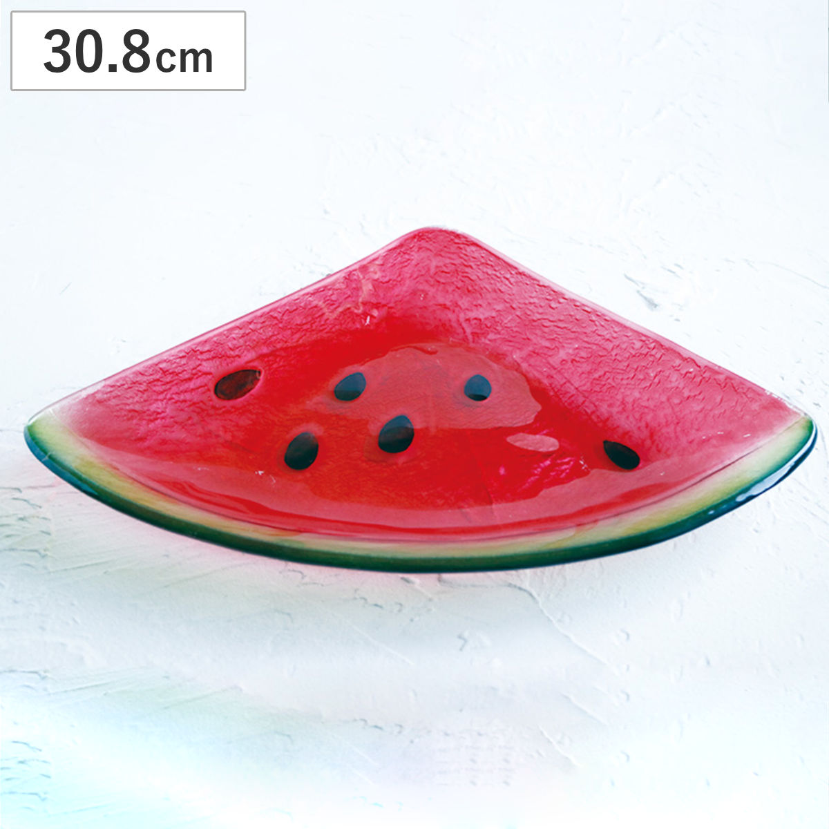 プレート glaffe Wm Plate L （ 30.8cm ウォーターメロン スイカ フルーツプレート グラッフェ ガラス 皿 お皿 食器 おしゃれ かわいい カフェ風 映え ）