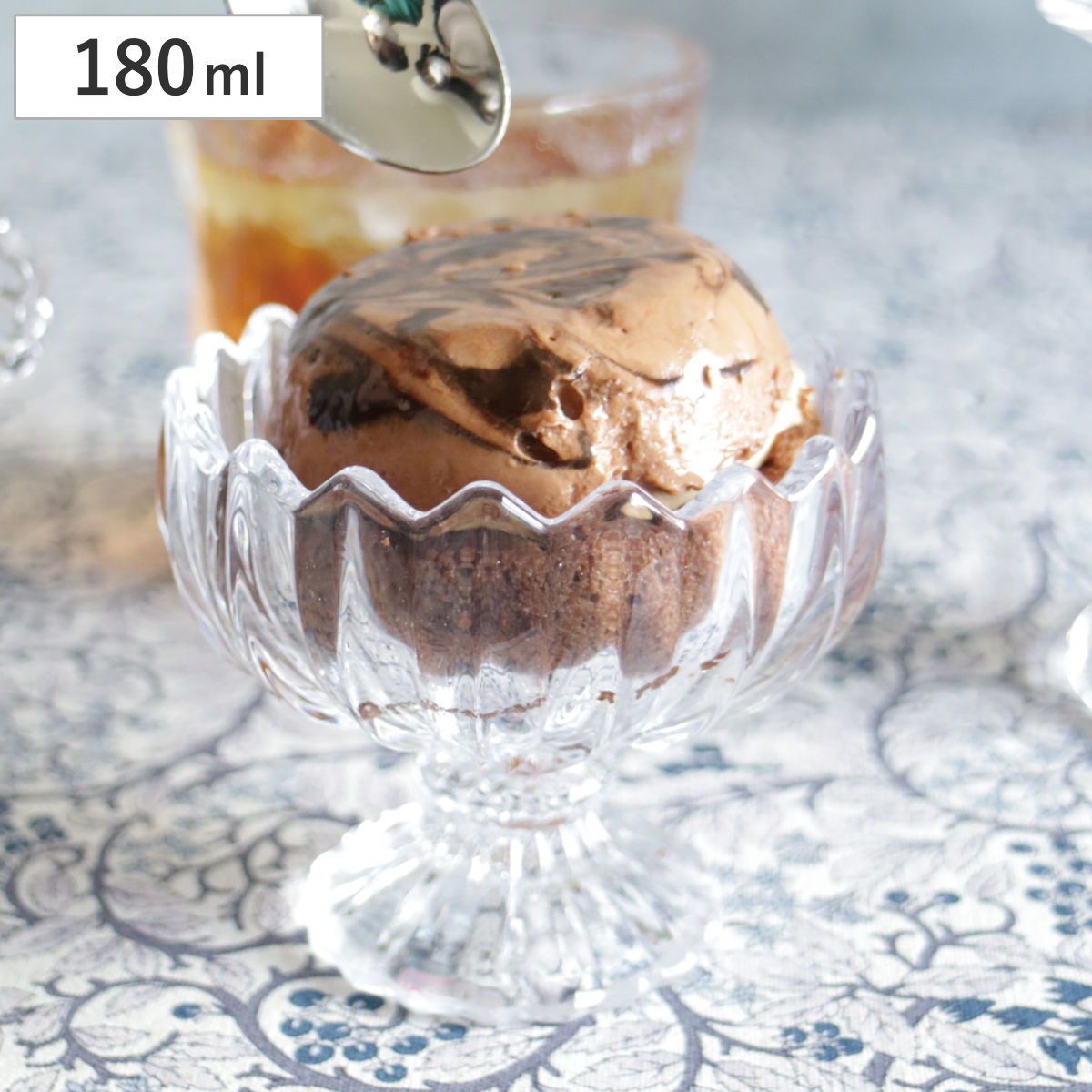 デザート食器 glaffe Ice Cream Cup L （ 180ml ガラス アイスクリームカップ グラッフェ サンデー 脚付き デザートグラス 鉢 アイス パフェ ヨーグルト 器 おしゃれ かわいい カフェ風 映え クリア 透明 ）