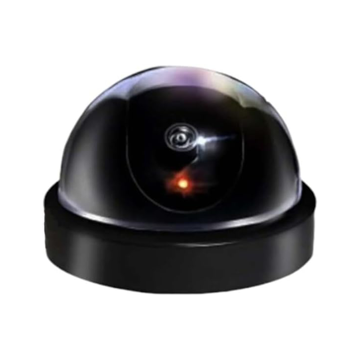 防犯カメラ ダミー 両面テープ2枚入り 電池式 防犯ダミーカメラ （ ドーム型 監視カメラ ダミーカメラ 赤色LED搭載 点滅 貼るだけ 天井 壁付け 防犯 監視 カメラ 防犯グッズ 防犯用品 空き巣 侵入者 対策 グッズ 簡単設置 ）