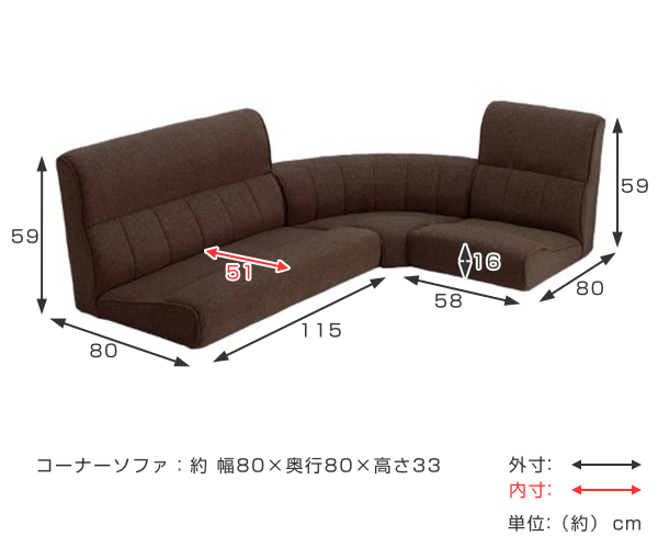 コーナーソファ 3点セット ローソファ ブリック ソファ こたつ