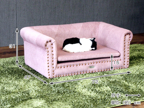 高級なアンティーク風大型犬ベッド-