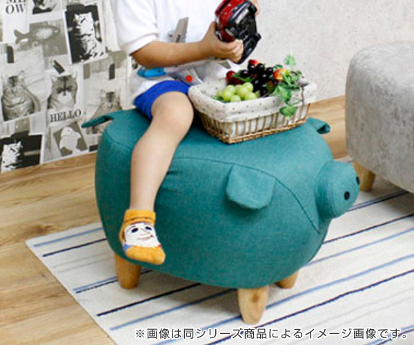 アニマルスツール パンダ オットマン ファブリック （ スツール ぱんだ