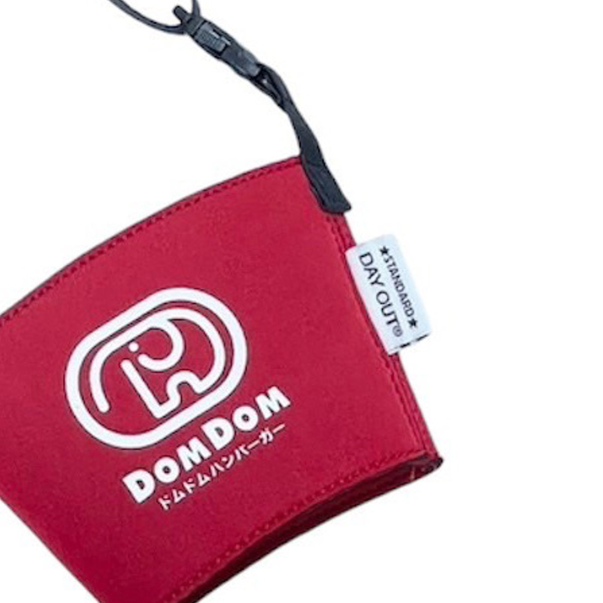 ドムドムハンバーガー ドリンクスリングホルダー DAY OUT ( DOM DOM ドムドムバーガー テイクアウト デイアウト ドリンクホルダー 持ち歩き ドリンクカバー ストラップ付 ハンズフリー スリーブ 飲み物 ) 【BLACK】 BLACK
