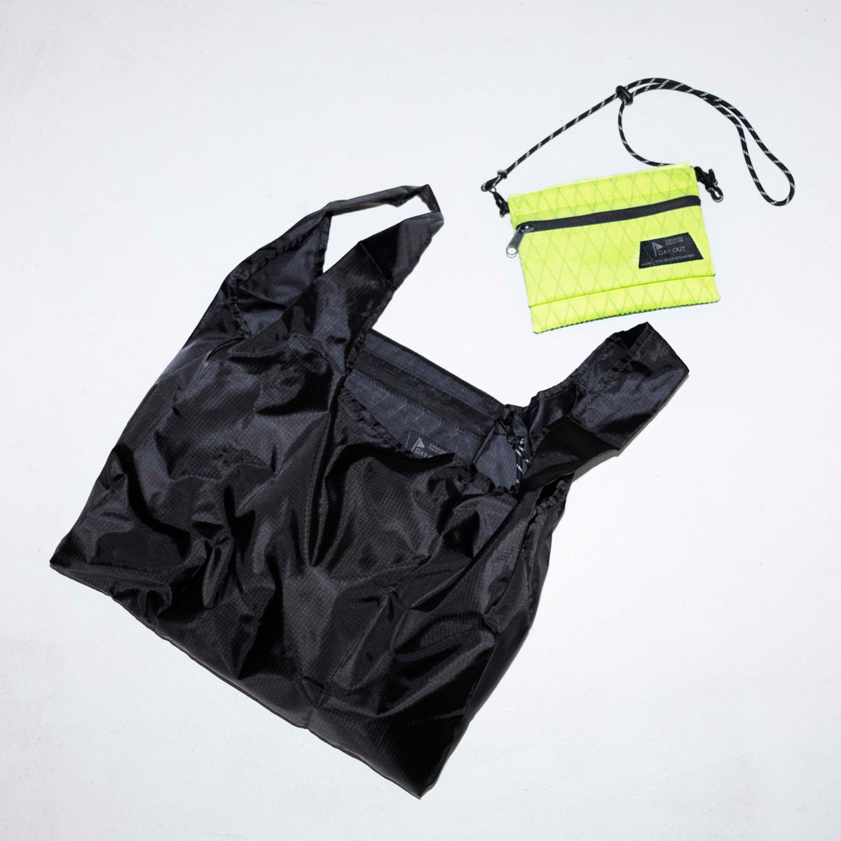 サコッシュ DAY OUT EcOCHE-X 2WAY エコバッグ ( バッグ 鞄 小物入れ ポーチショルダーバッグ レディース メンズ 旅行 ショルダーポーチ サブバッグ 斜めがけ アウトドア ) 【BLACK】 BLACK