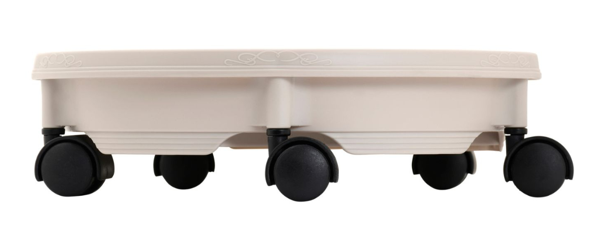 花台 鉢受プレート キャスター付350型 ( プランター台 フラワーラック 飾り台 プランタープレート フラワー プレート 室内 飾る 鉢 台 キャスター付き 置く 植物 観葉植物 花 園芸 インテリア ) 【アイボリー】 アイボリー