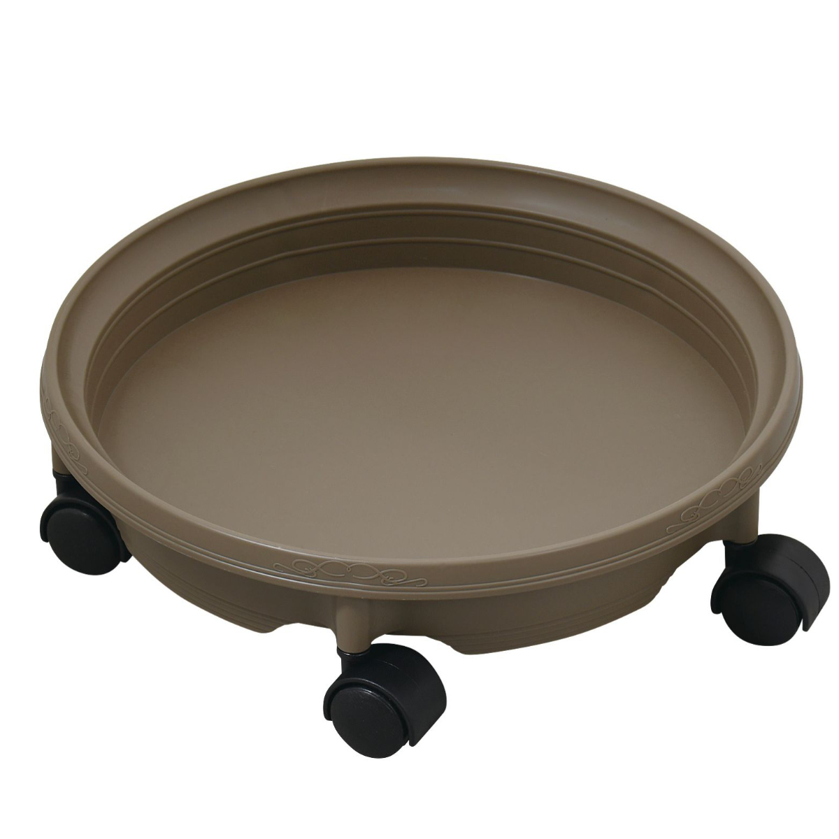 花台 鉢受プレート キャスター付350型 ( プランター台 フラワーラック 飾り台 プランタープレート フラワー プレート 室内 飾る 鉢 台 キャスター付き 置く 植物 観葉植物 花 園芸 インテリア ) 【アイボリー】 アイボリー