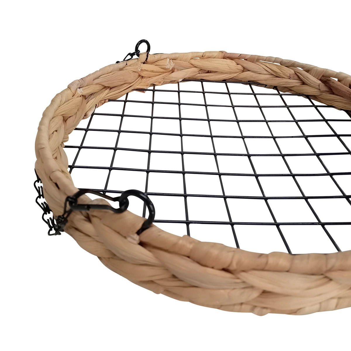 かご ヒヤシンス ラウンド ハンギングシェルフ 吊り下げ ネット ( カゴ ハンギング シェルフ ラック ハンギングラック つり下げ 吊り下げシェルフ プランターラック プランター台 フラワーラック 吊るす スワッグ エアプランツ )