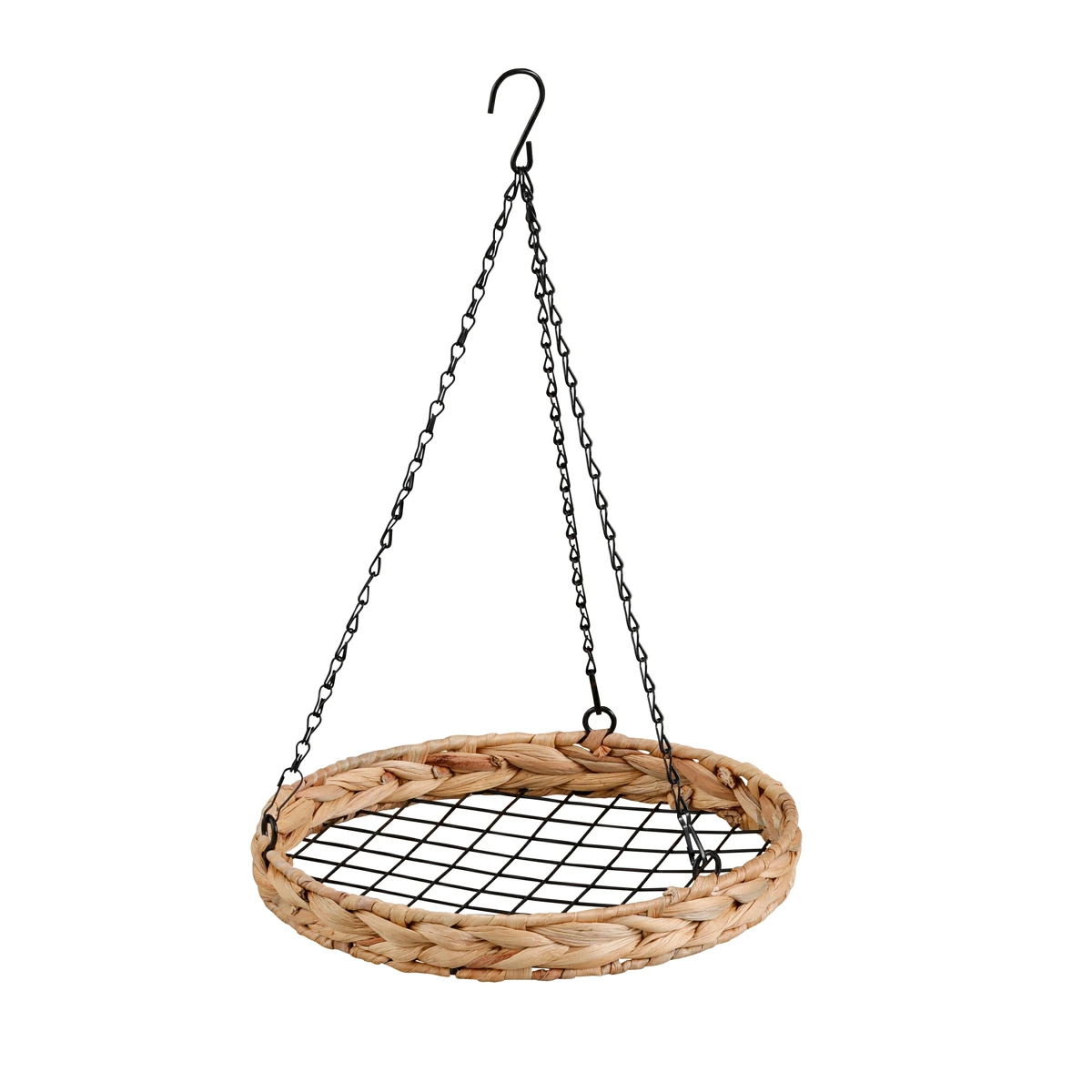 かご ヒヤシンス ラウンド ハンギングシェルフ 吊り下げ ネット ( カゴ ハンギング シェルフ ラック ハンギングラック つり下げ 吊り下げシェルフ プランターラック プランター台 フラワーラック 吊るす スワッグ エアプランツ )