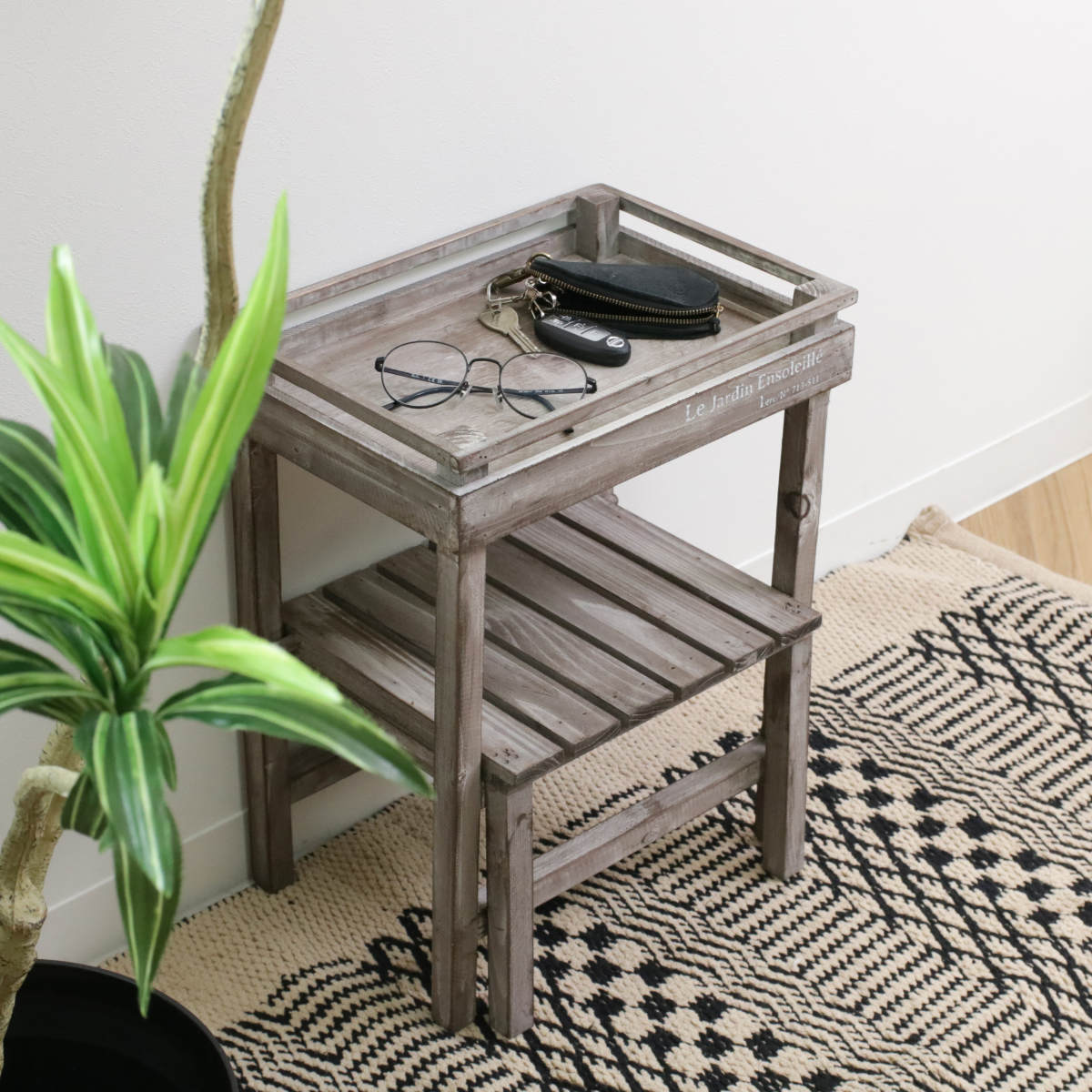 プランタースタンド アルブティク スタンド 木製 ( 花台 フラワースタンド 鉢スタンド 鉢 プランター台 フラワーラック プランターラック 鉢植え ラック 観葉植物 グリーン ディスプレイ 飾る プランター 鉢置き プラントスタンド ) 【ブラウン】 ブラウン