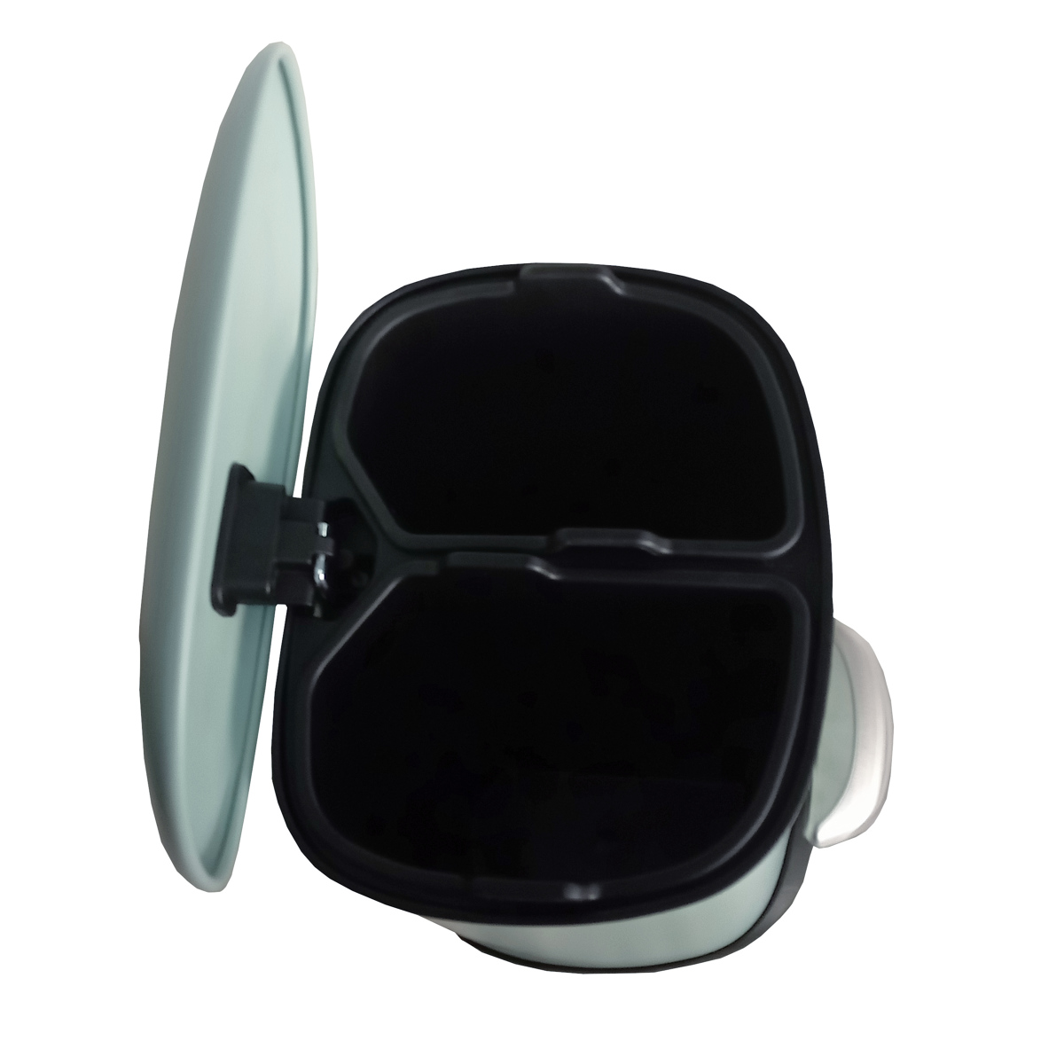 ゴミ箱 5L 2分別 セパレ・ペダルビン ( ごみ箱 5リットル ペダル ふた付き コンパクト リビング キッチン ペダル式 内バケツ アイボリー ベージュ グリーン シンプル おしゃれ 分別 ) 【アイボリー】 アイボリー