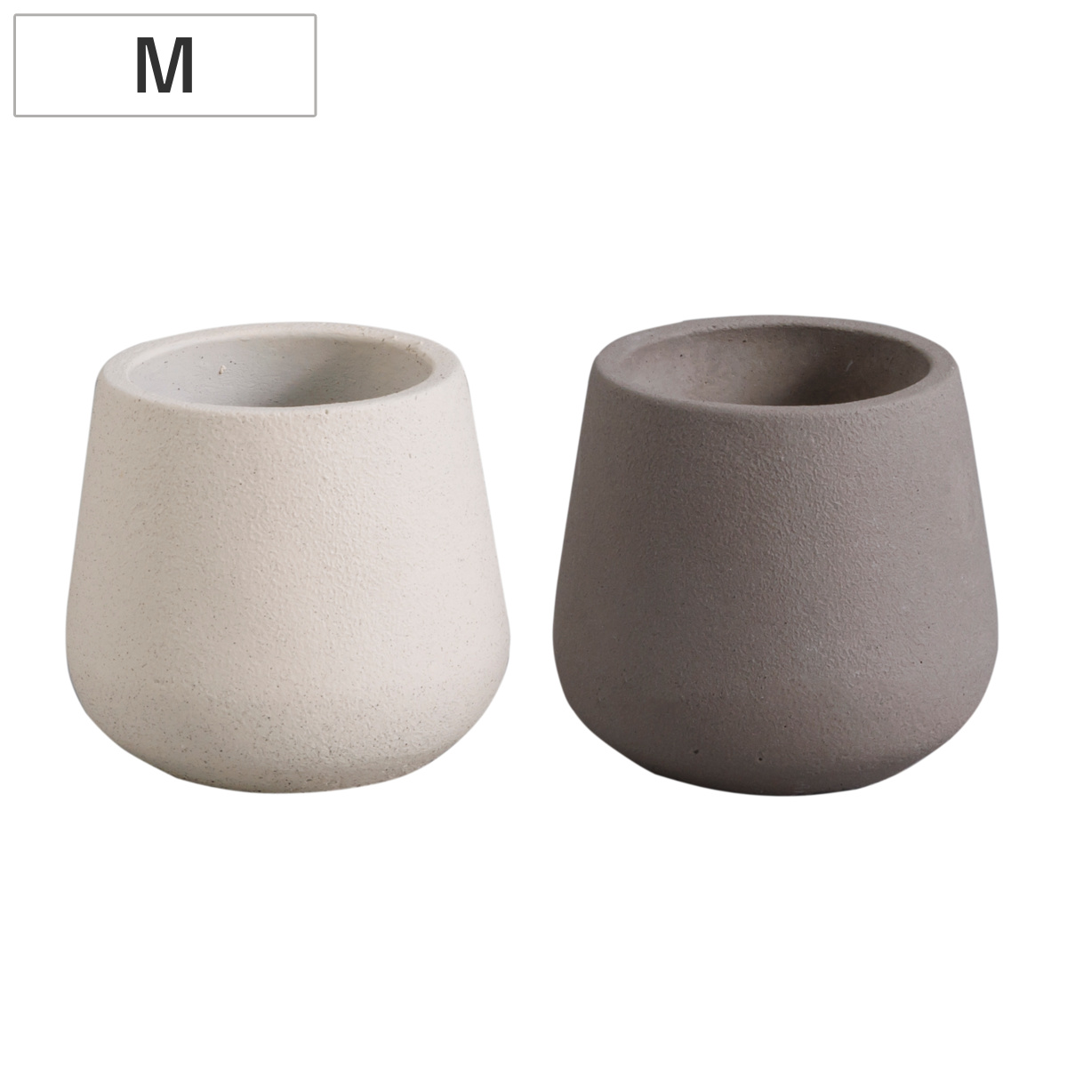 植木鉢 モノクローム エッグポット M ( ポット プラントポット セメントポット 鉢 穴あき 多肉植物 セメント スタンド 置く 植物 観葉植物 多肉 サボテン 園芸 直植え ガーデニング エクステリア ) 【グレー】