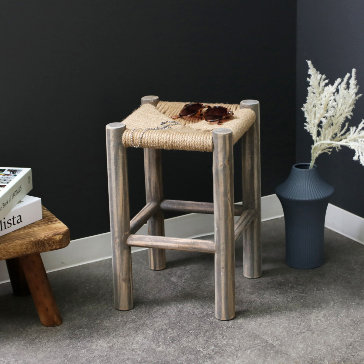 スタンド 花台 ルオリ スツール ( プランター台 フラワーラック 飾り台 プランターラック フラワー 木 椅子 室内 飾る 台 脚付き 置く 植物 観葉植物 花 園芸 インテリア ディスプレイ 木製 ) 【ホワイト】 ホワイト