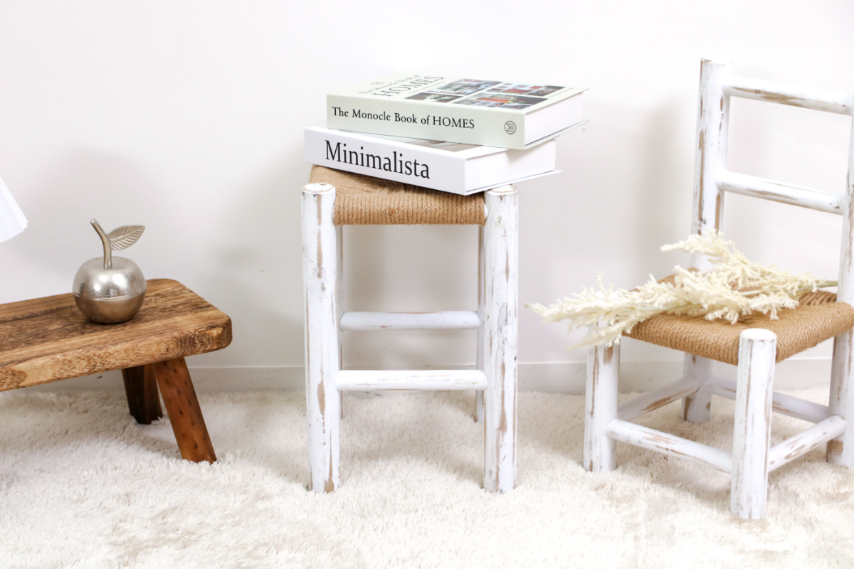 スタンド 花台 ルオリ スツール ( プランター台 フラワーラック 飾り台 プランターラック フラワー 木 椅子 室内 飾る 台 脚付き 置く 植物 観葉植物 花 園芸 インテリア ディスプレイ 木製 ) 【ホワイト】 ホワイト