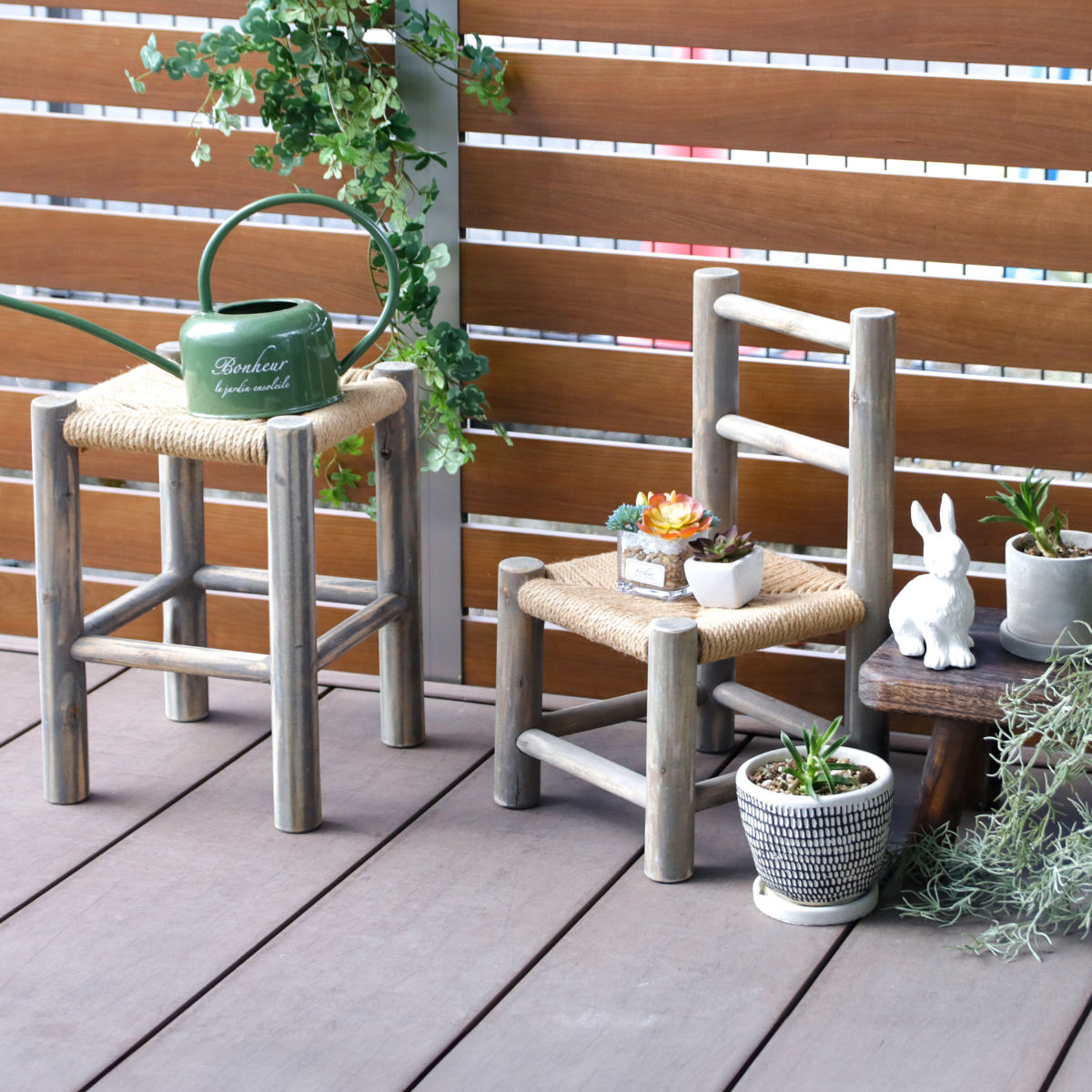 スタンド 花台 ルオリ チェア ( プランター台 フラワーラック 飾り台 プランターラック フラワー 木 椅子 室内 飾る 台 脚付き 置く 植物 観葉植物 花 園芸 インテリア ディスプレイ 木製 ) 【ナチュラル】 ナチュラル