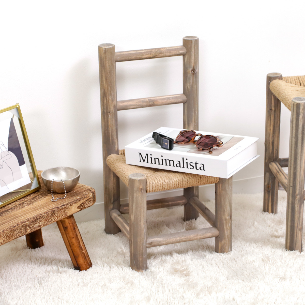 スタンド 花台 ルオリ チェア ( プランター台 フラワーラック 飾り台 プランターラック フラワー 木 椅子 室内 飾る 台 脚付き 置く 植物 観葉植物 花 園芸 インテリア ディスプレイ 木製 ) 【ナチュラル】 ナチュラル