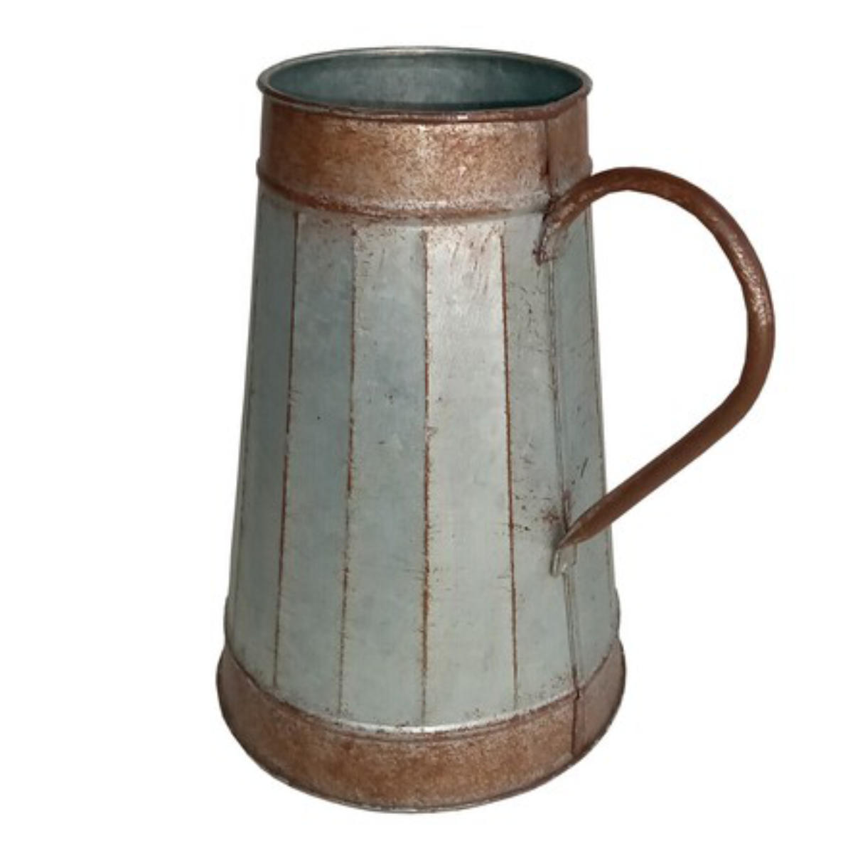 オーナメント ルアン ピッチャー ( 花瓶 花びん 植木鉢 プラントポット 植物用ポット 花器 ポット ブリキ ミルク缶 ブリキ鉢 アイアン 植物 花 ドライフラワー 観葉植物 園芸 インテリア 卓上 花資材 )