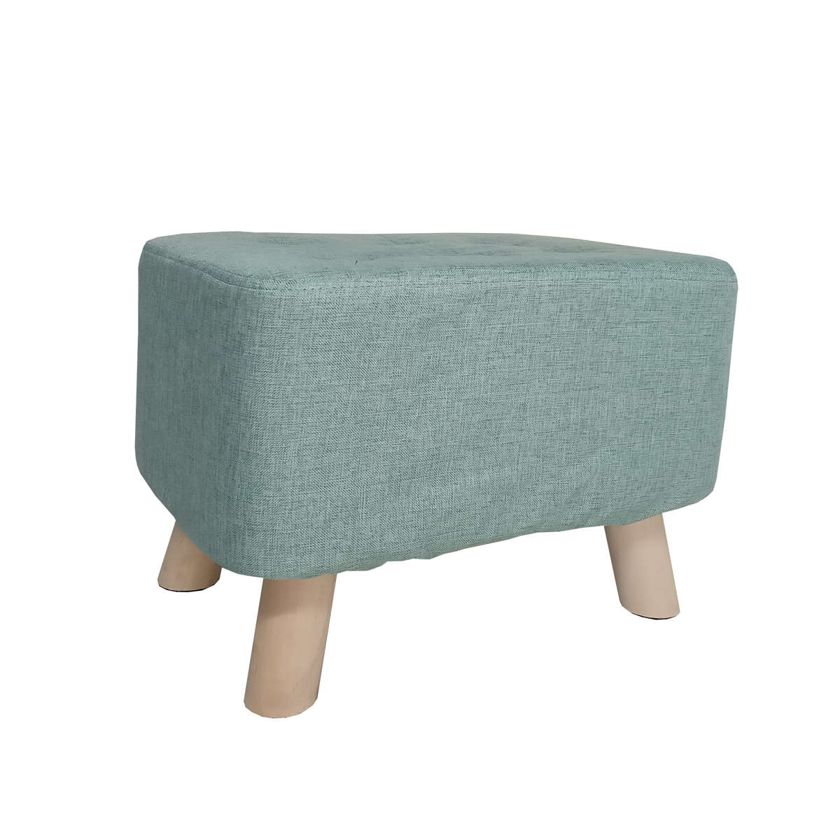 スツール ミニ 長方形 座面高28cm コロン・チェア・レクト ( 椅子 チェア 四角 小さい ロー ファブリック 布 木製脚 玄関 リビング 北欧 ナチュラル おしゃれ かわいい コンパクト クッション カバー ) 【グレー】 グレー