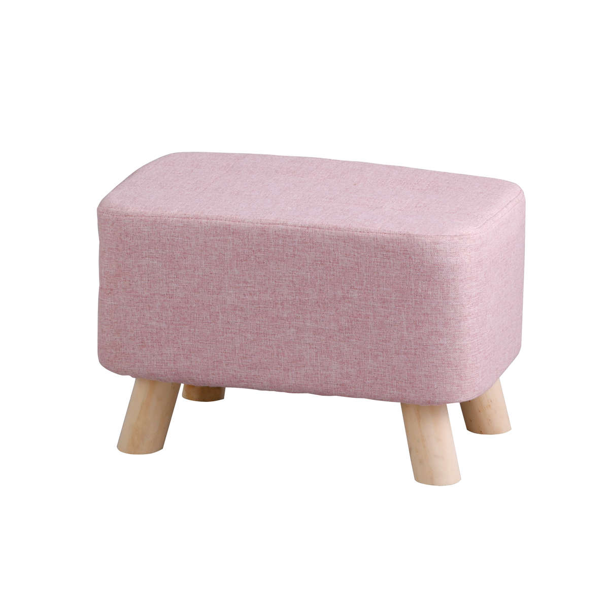 スツール ミニ 長方形 座面高28cm コロン・チェア・レクト ( 椅子 チェア 四角 小さい ロー ファブリック 布 木製脚 玄関 リビング 北欧 ナチュラル おしゃれ かわいい コンパクト クッション カバー ) 【グレー】 グレー