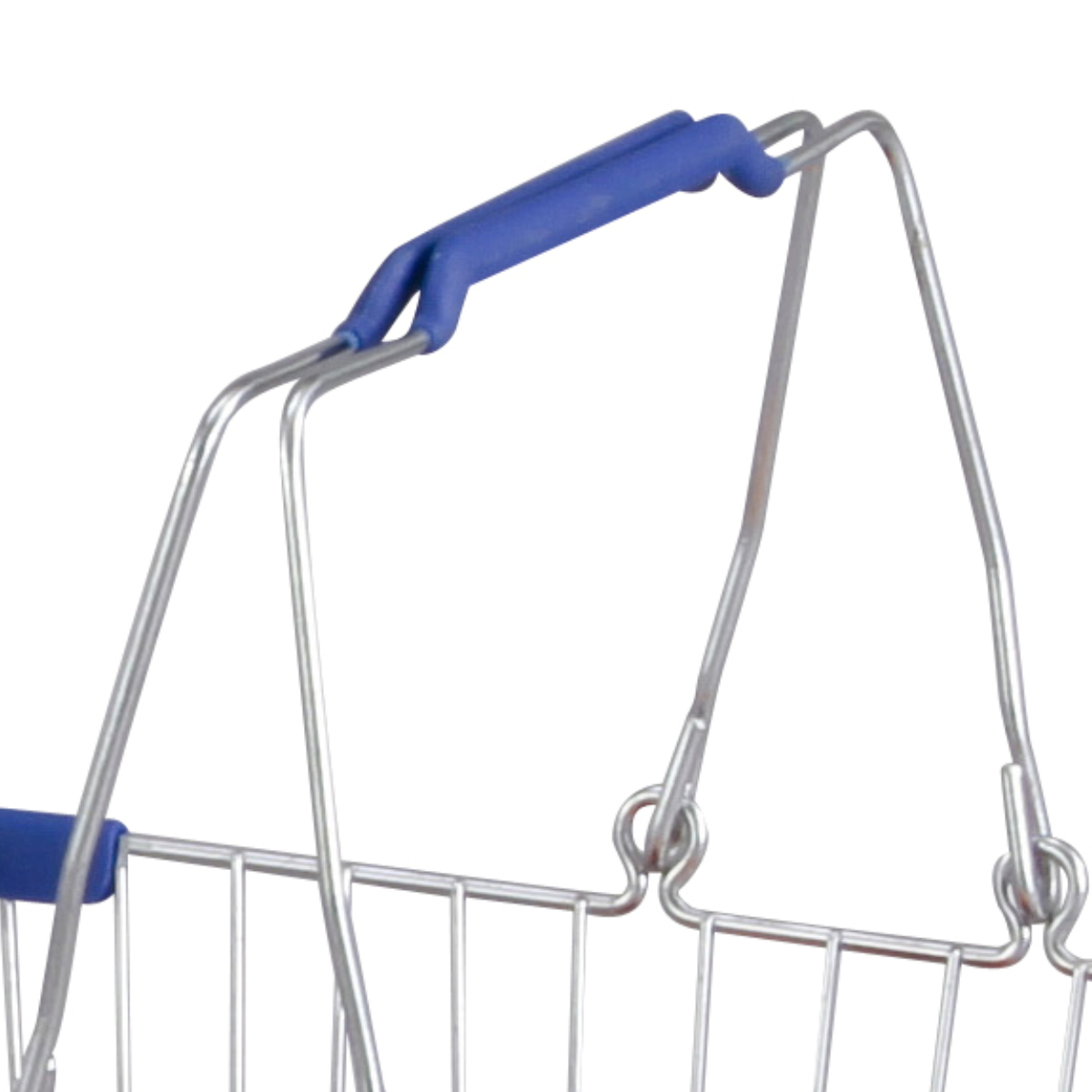 レジかご ワイヤープラスチック ハンドル M 幅40.5×奥行29.5×高さ18cm ( ワイヤーバスケット バスケット かご 収納バスケット 収納ボックス 収納ケース 収納 カゴ 角型 持ち手付き 小物収納 小物入れ ディスプレイ おしゃれ ) 【レッド】 レッド