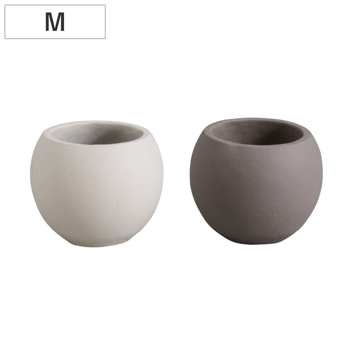 植木鉢 モノクローム ポールポット M ( フラワーポット プラントポット プランターポット 鉢 鉢植え セメント セメントポット インテリア お花 フラワー 園芸用品 シンプル ) 【グレー】