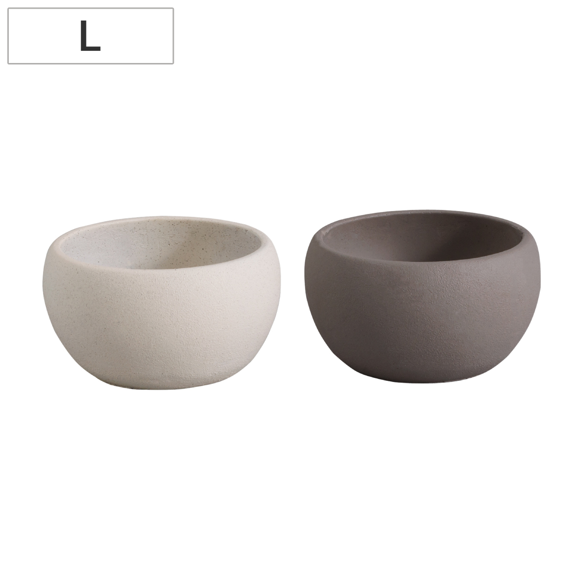 植木鉢 モノクローム ボールトレー L ( フラワーポット プラントポット プランターポット 鉢 鉢植え セメント セメントポット インテリア お花 フラワー 園芸用品 シンプル ) 【グレー】