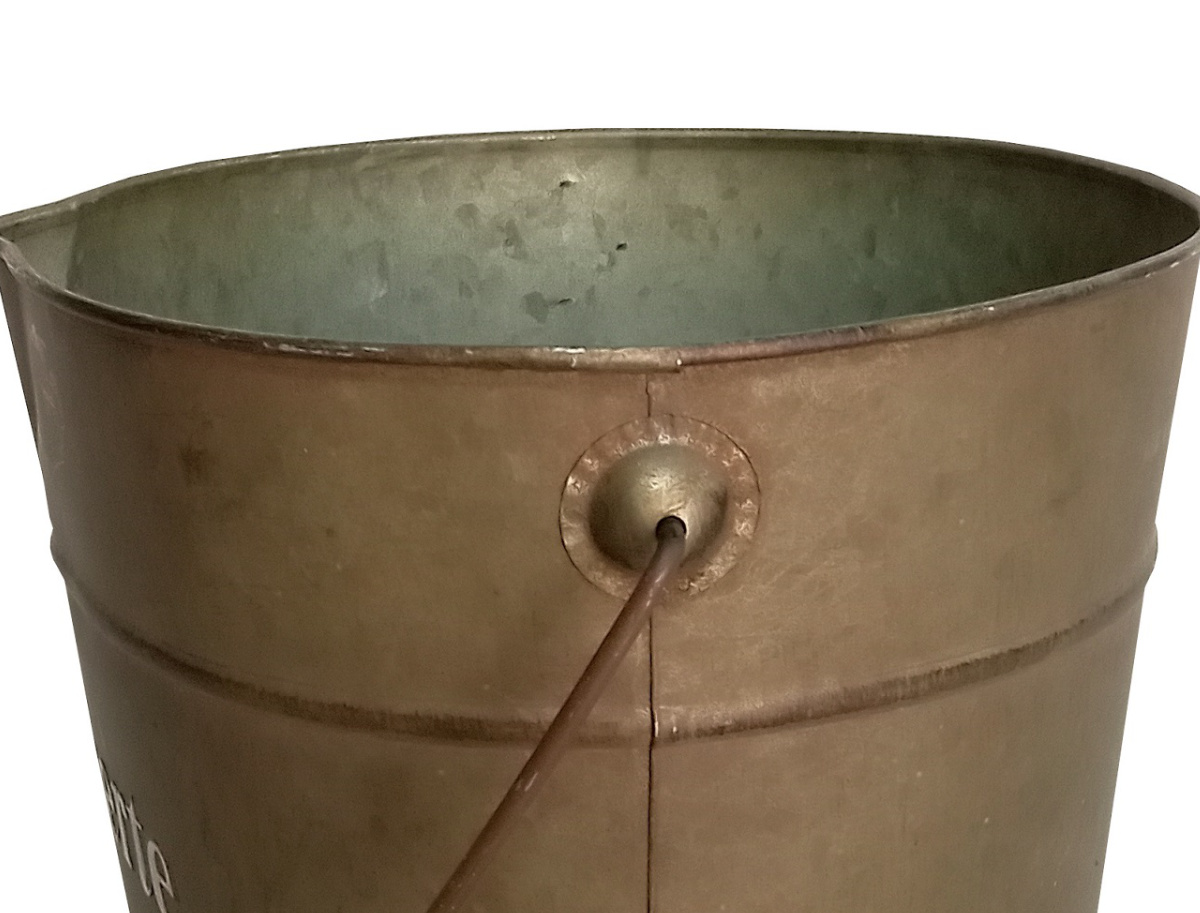 バケツ オーナメント グランディール ( ガーデニング雑貨 ディスプレイ ブリキ 置く おしゃれ オブジェ ヴィンテージ 園芸 エクステリア 雑貨 飾り アイアン ガーデンオーナメント 庭 ベランダ ガーデニング インテリア ) 【ホワイト】 ホワイト