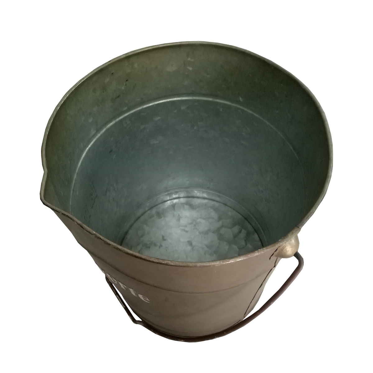 バケツ オーナメント グランディール ( ガーデニング雑貨 ディスプレイ ブリキ 置く おしゃれ オブジェ ヴィンテージ 園芸 エクステリア 雑貨 飾り アイアン ガーデンオーナメント 庭 ベランダ ガーデニング インテリア ) 【ホワイト】 ホワイト